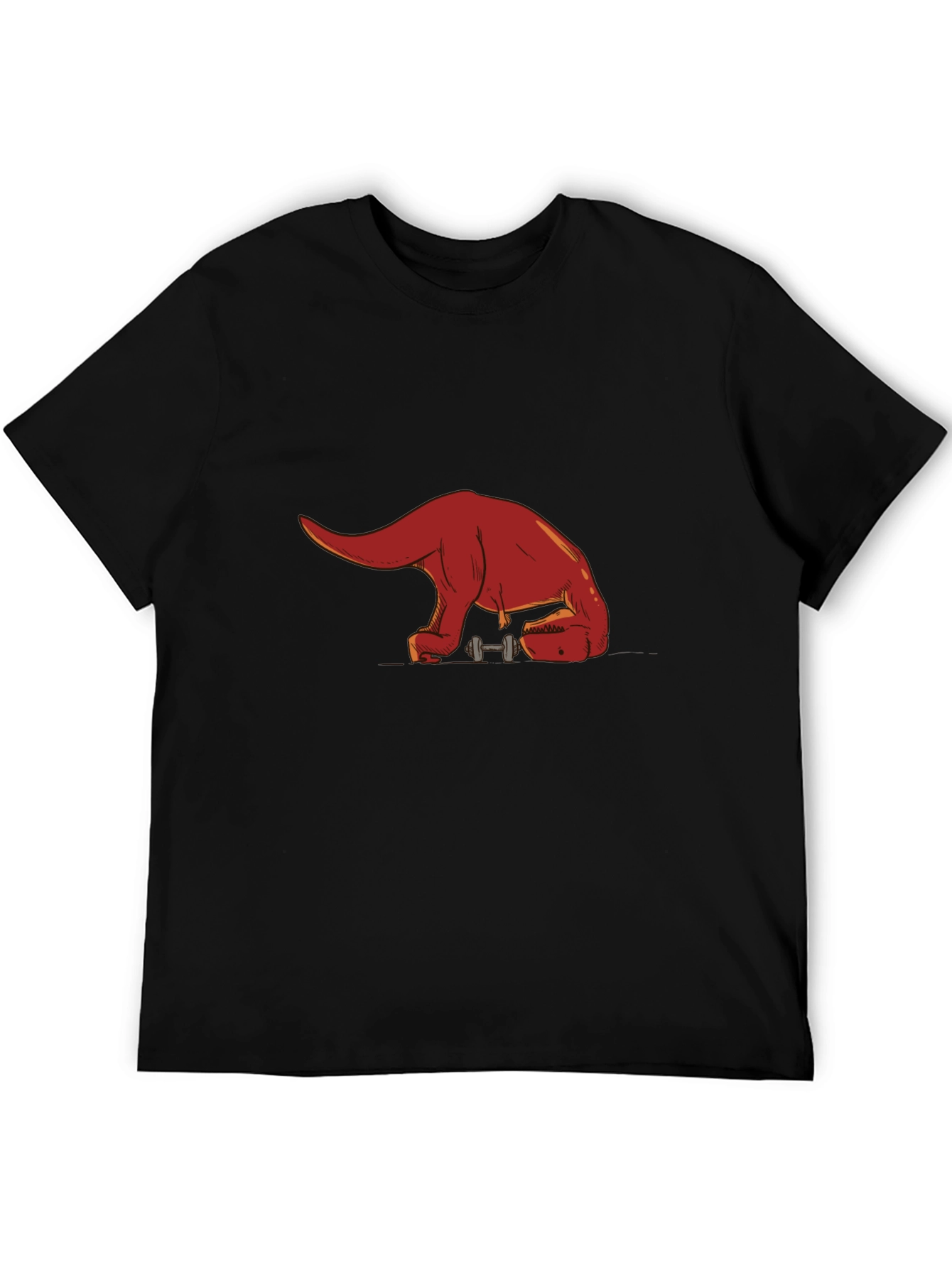Dino Gains T-Shirt - Black Cotton Blend