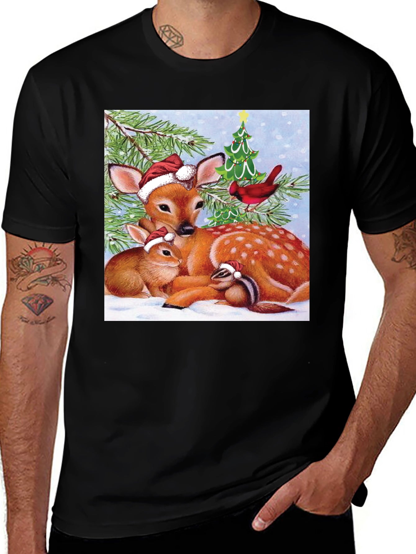 Festive Wildlife Graphic Tee