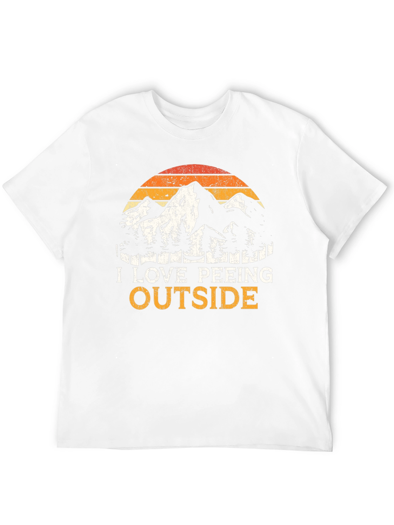 I Love Peeing Outside Black T-Shirt