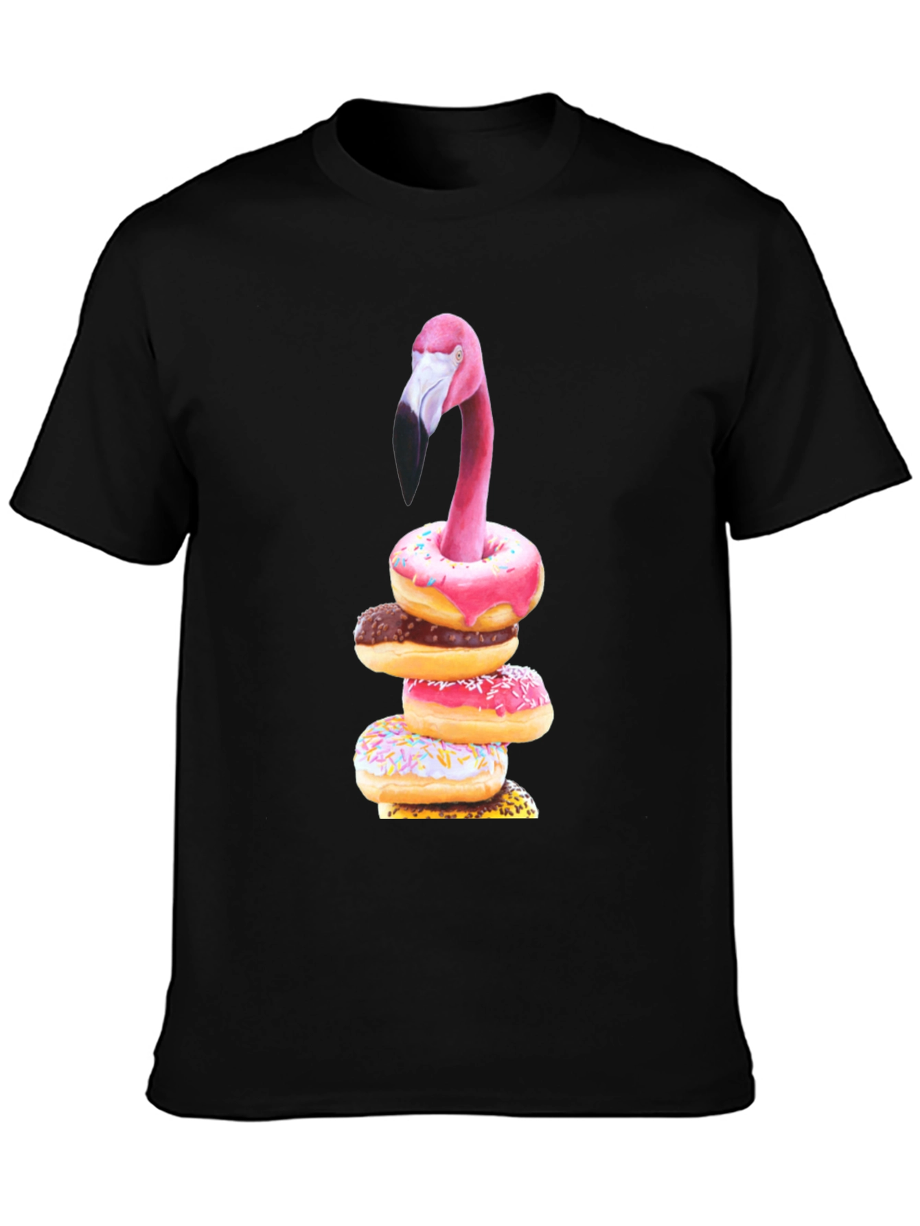 Flamingo Donut Stack Graphic Tee
