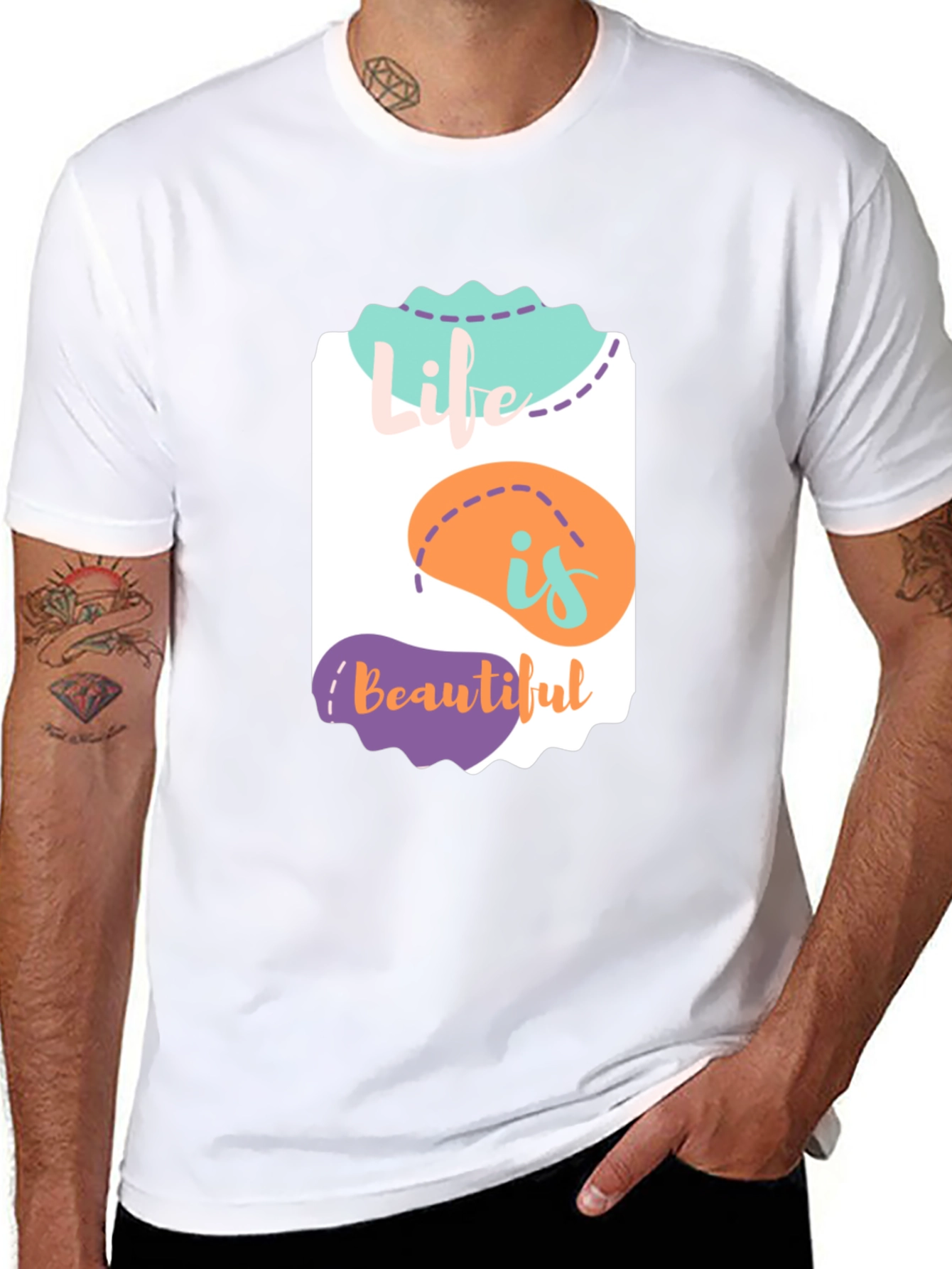 Life is Beautiful Graphic Tee - Stylish Comfort