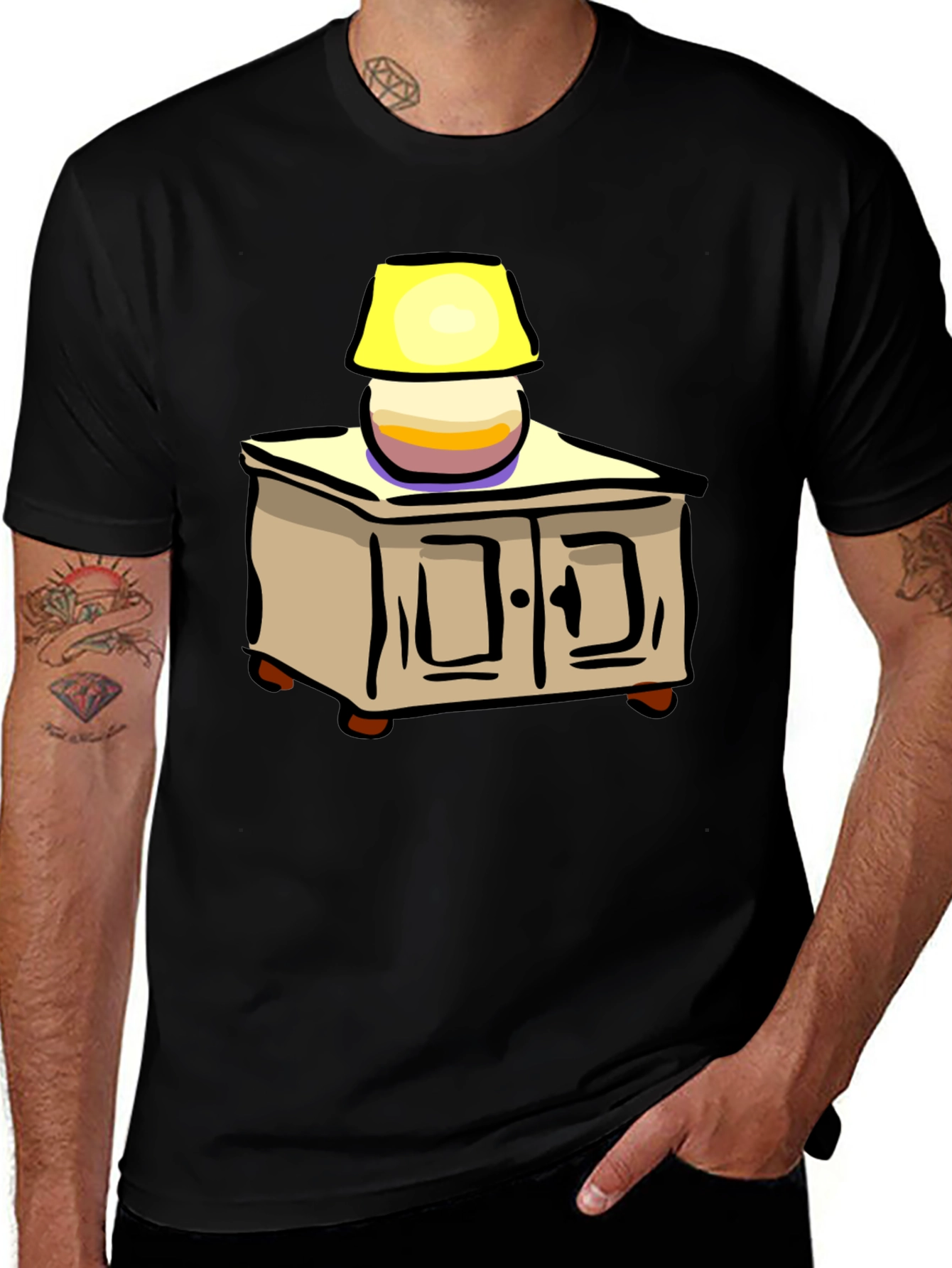 Cartoon Nightstand Lamp T-Shirt