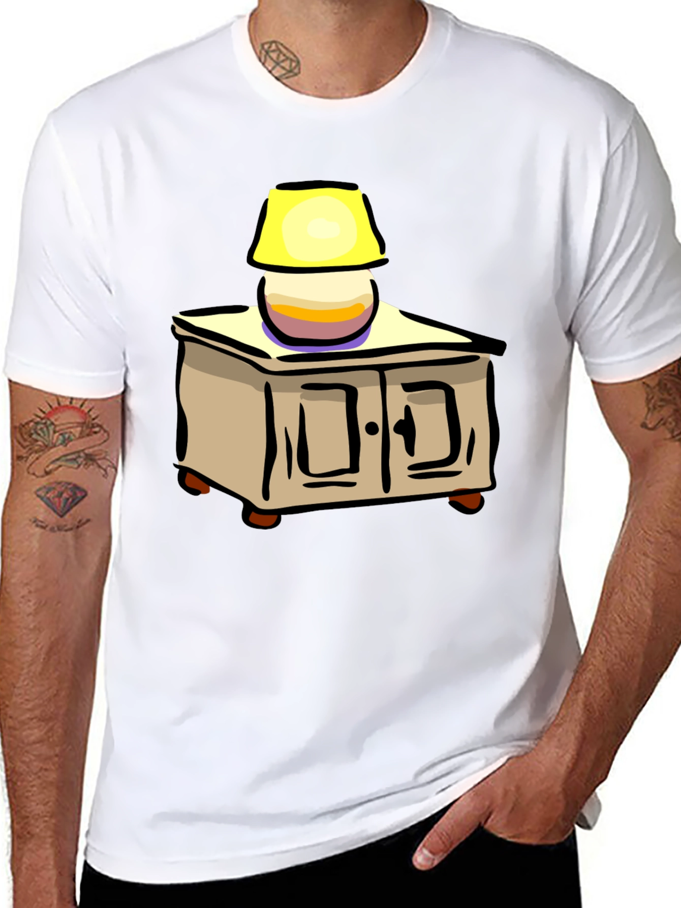 Cartoon Nightstand Lamp T-Shirt