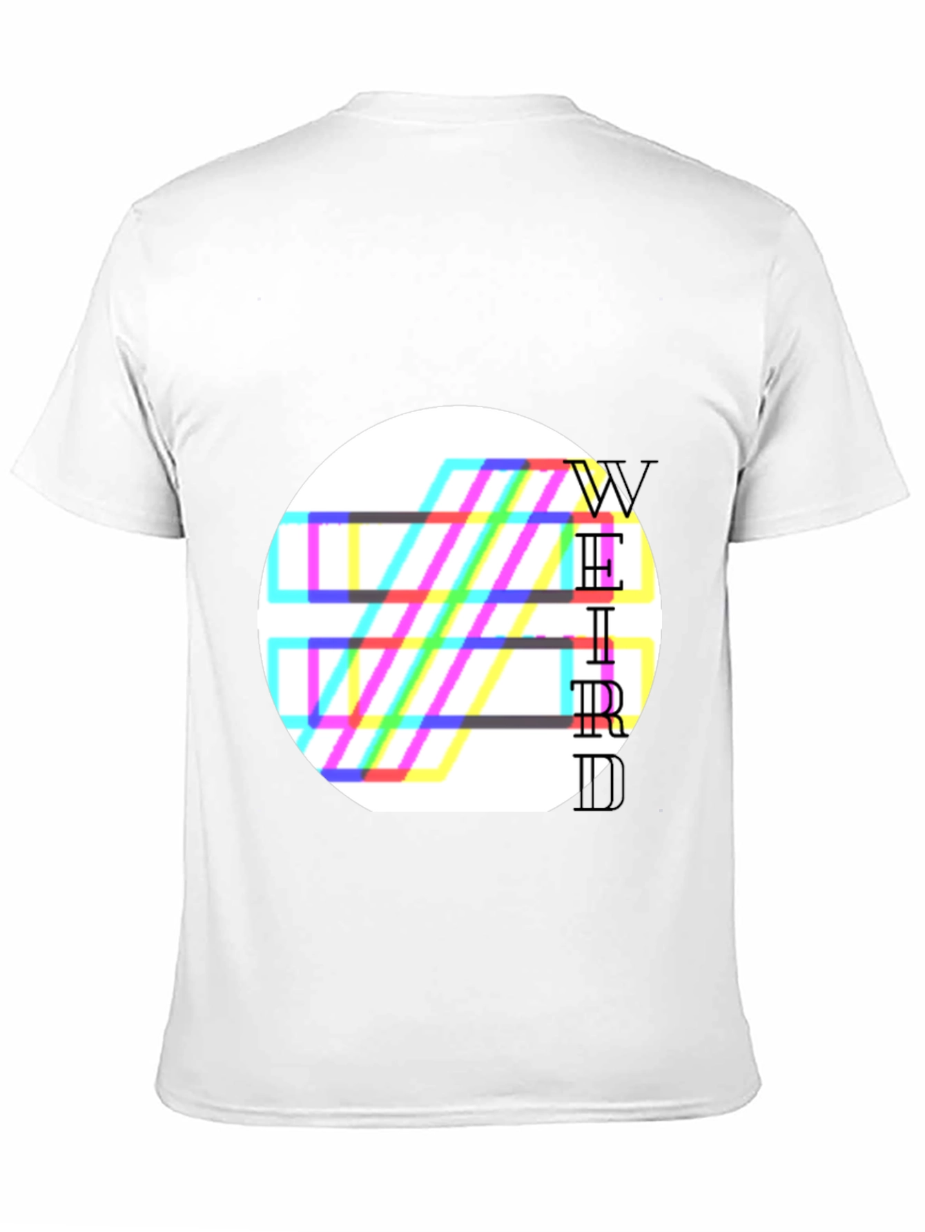 Weird Graphic Tee - Black Cotton Blend T-Shirt