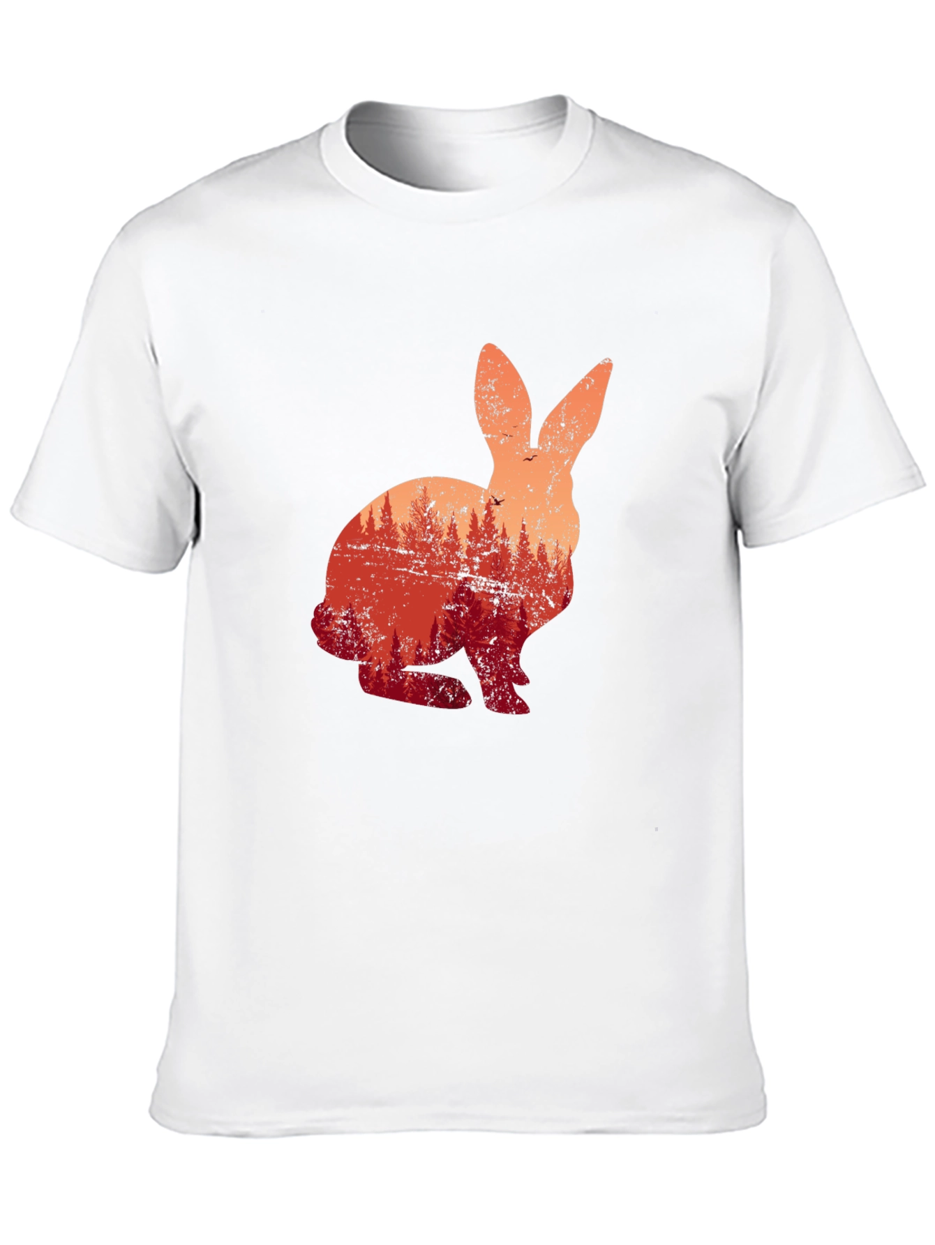 Nature Bunny Black T-Shirt - Unique Graphic Tee