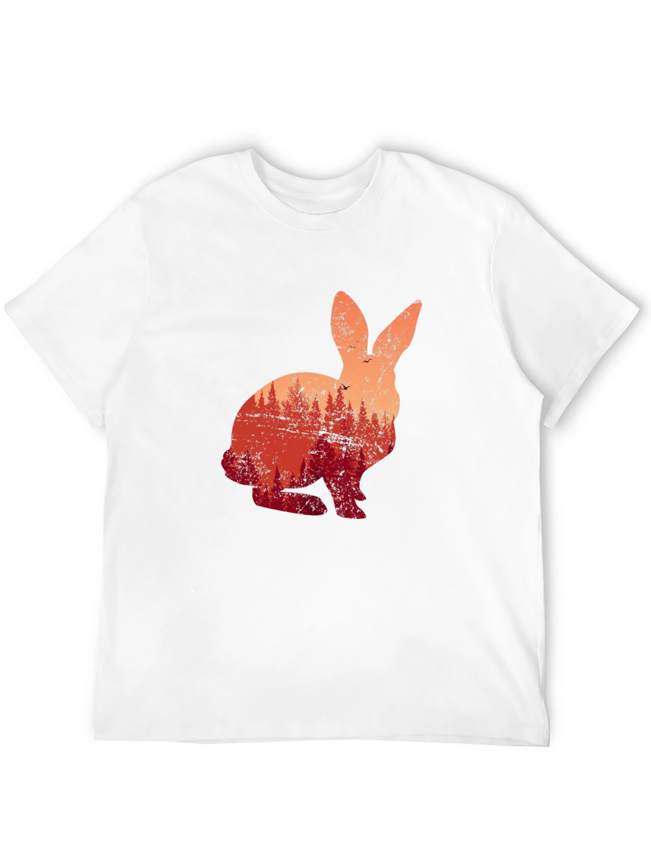 Nature Bunny Black T-Shirt - Unique Graphic Tee
