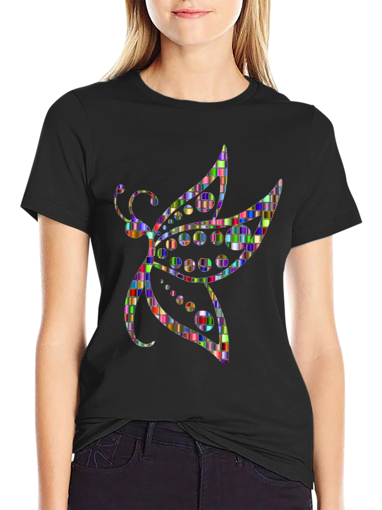 Mosaic Butterfly Graphic Tee