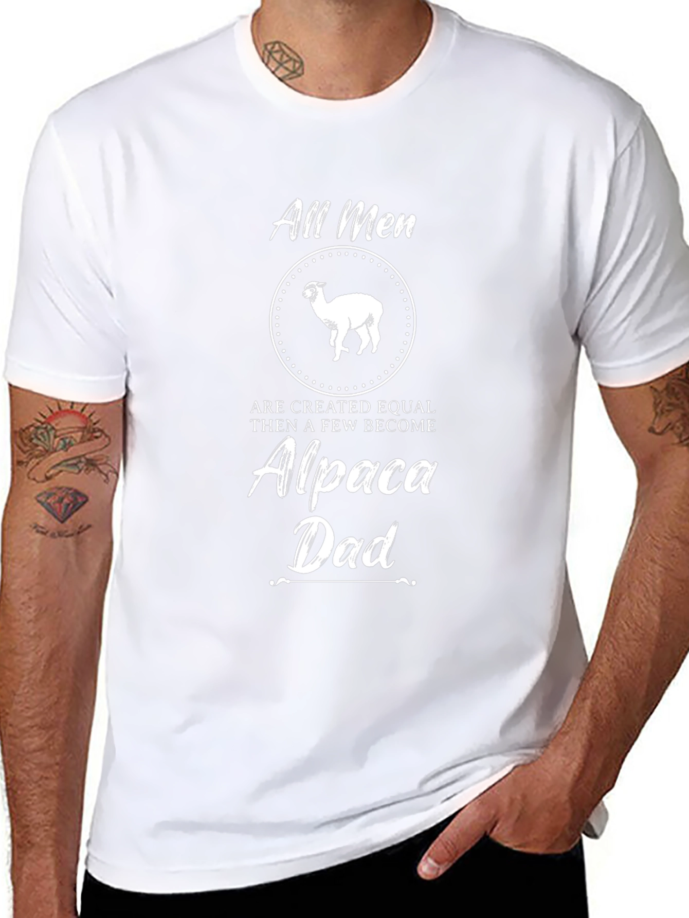 Alpaca Dad Graphic T-Shirt - Mens Black Tee