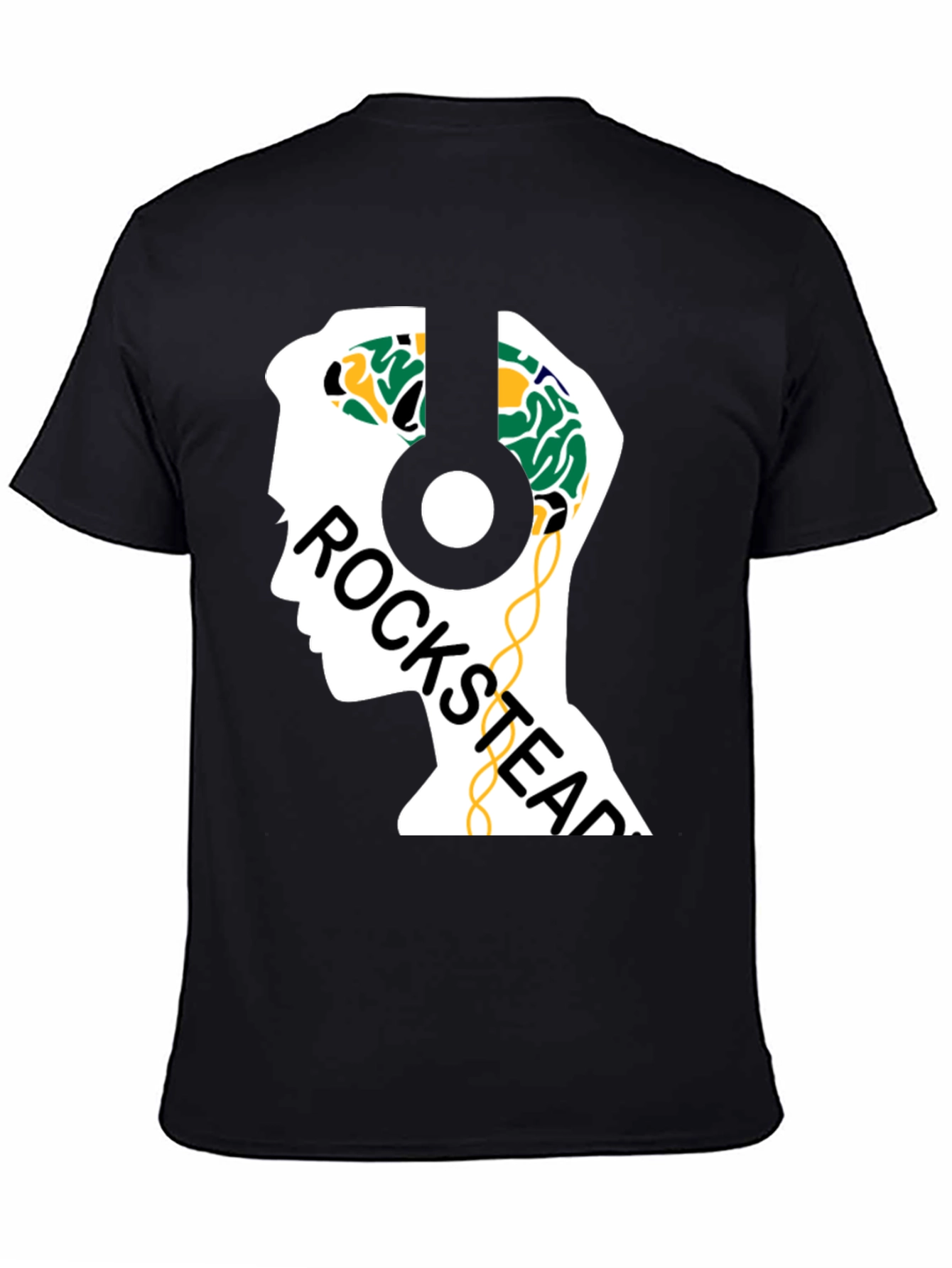 Rockstead T-Shirt - Brain Headphones Design