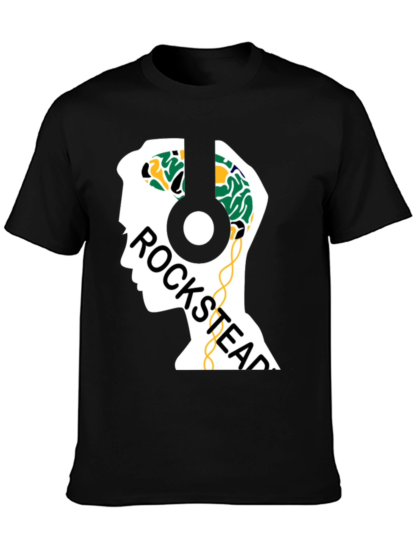 Rockstead T-Shirt - Brain Headphones Design