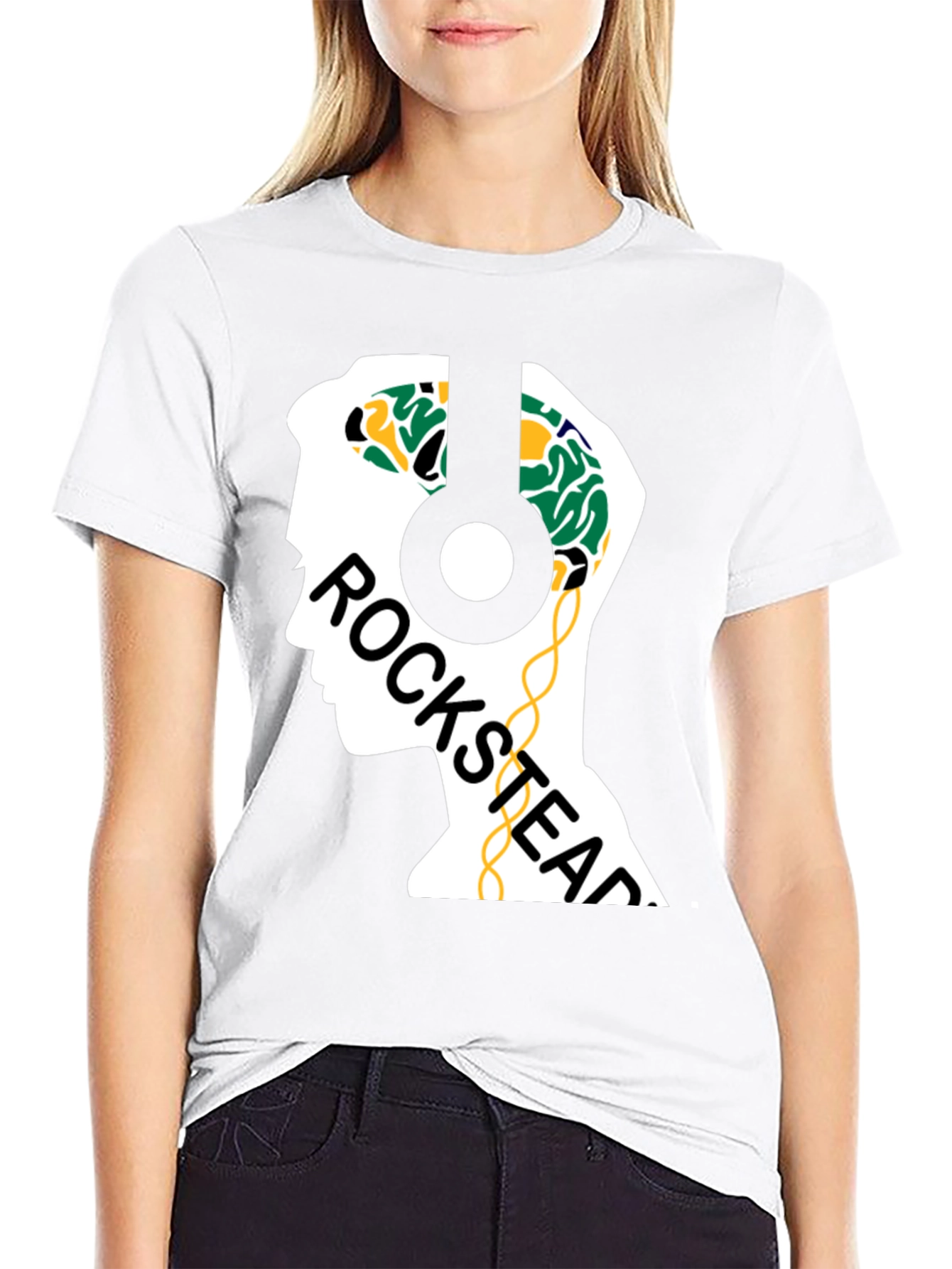 Rockstead T-Shirt - Brain Headphones Design