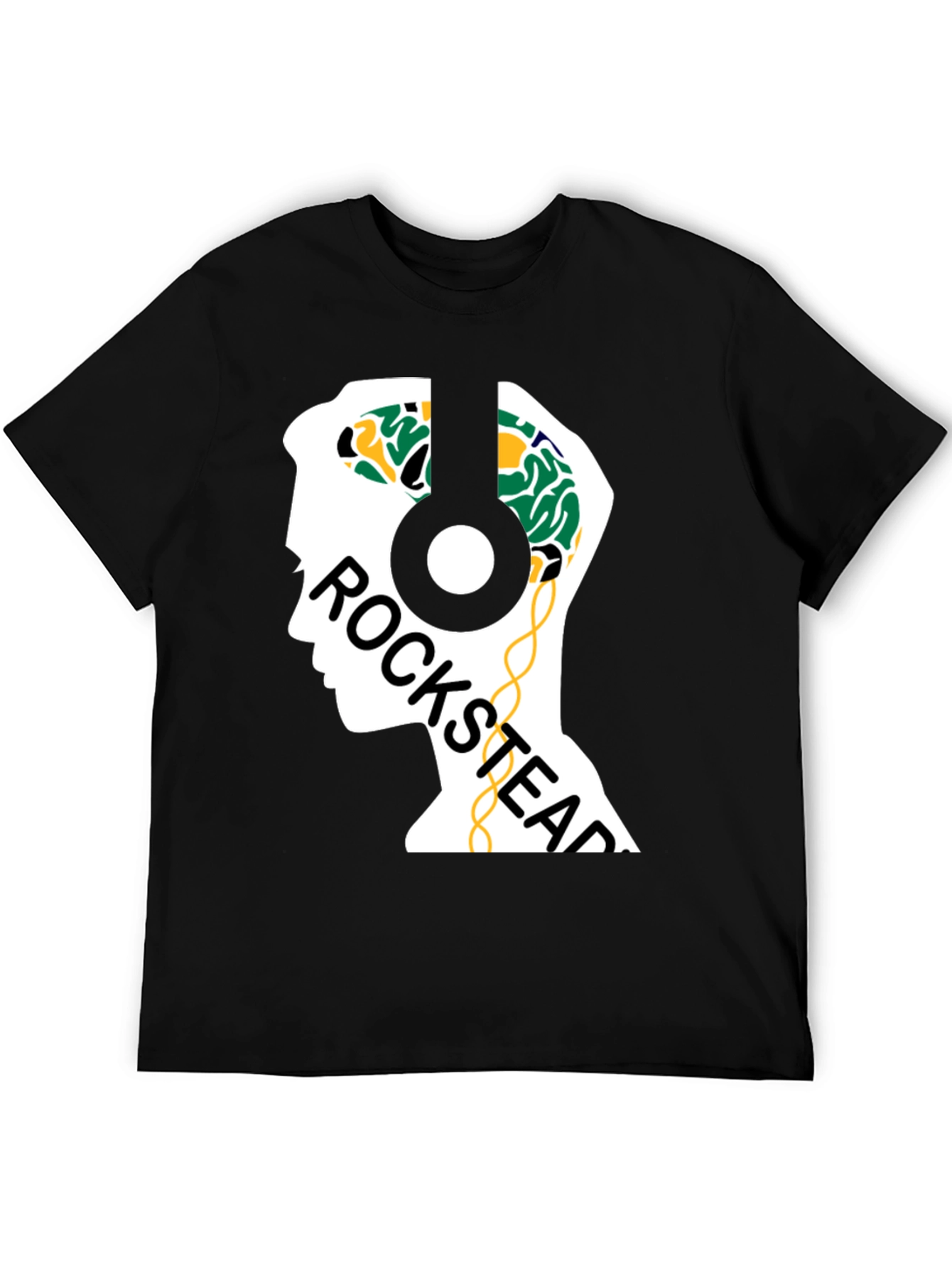 Rockstead T-Shirt - Brain Headphones Design