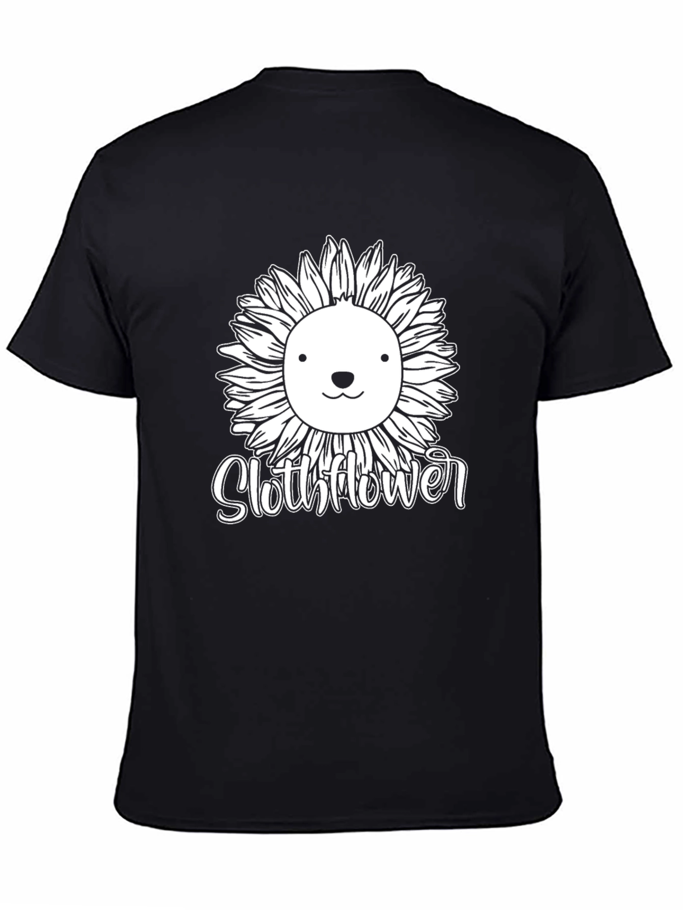 Slothflower Graphic T-Shirt - Black