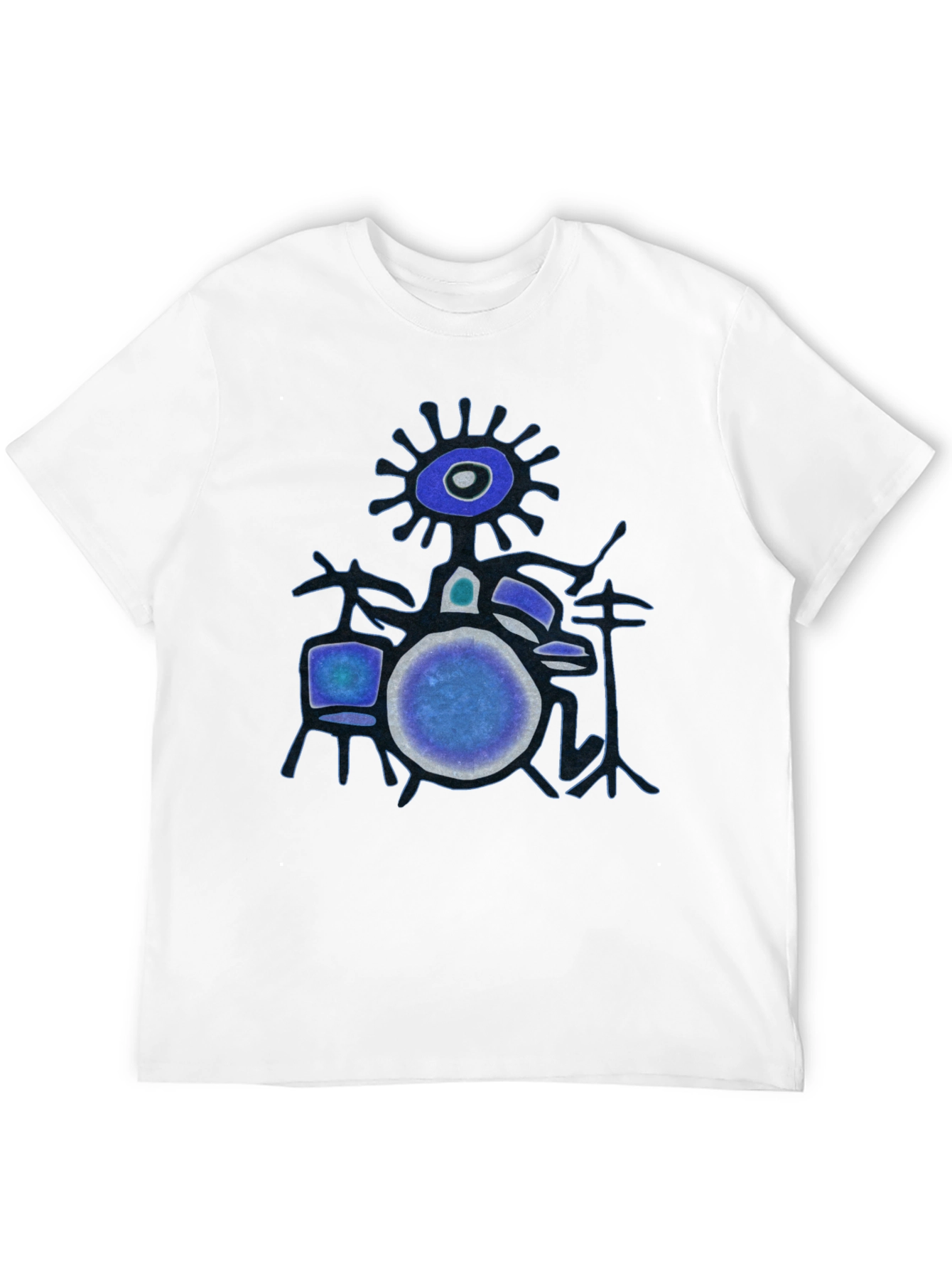 Abstract Drummer T-Shirt - Unique Graphic Tee