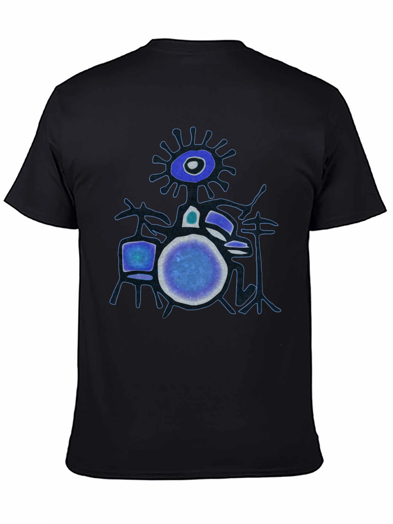 Abstract Drummer T-Shirt - Unique Graphic Tee