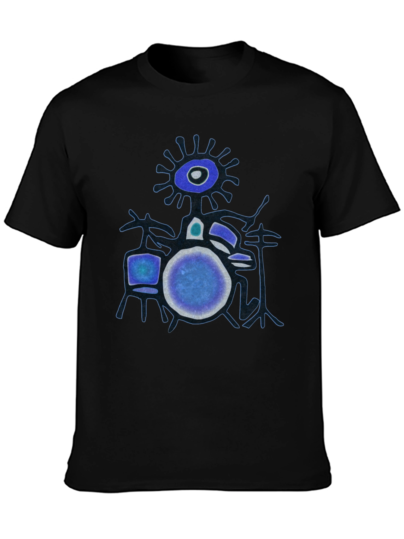Abstract Drummer T-Shirt - Unique Graphic Tee
