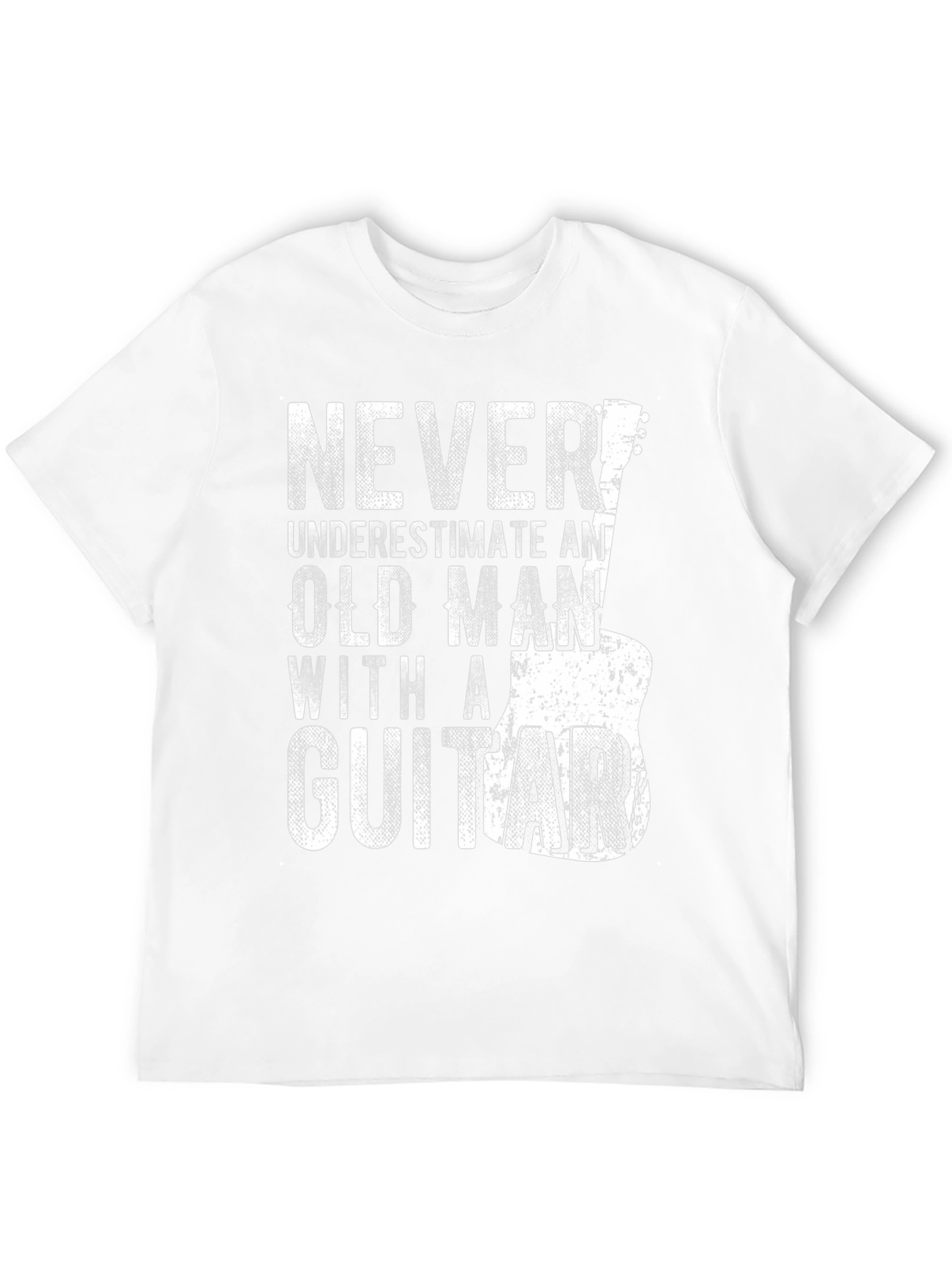 Never Underestimate Old Man with a Guitar T-Shirt