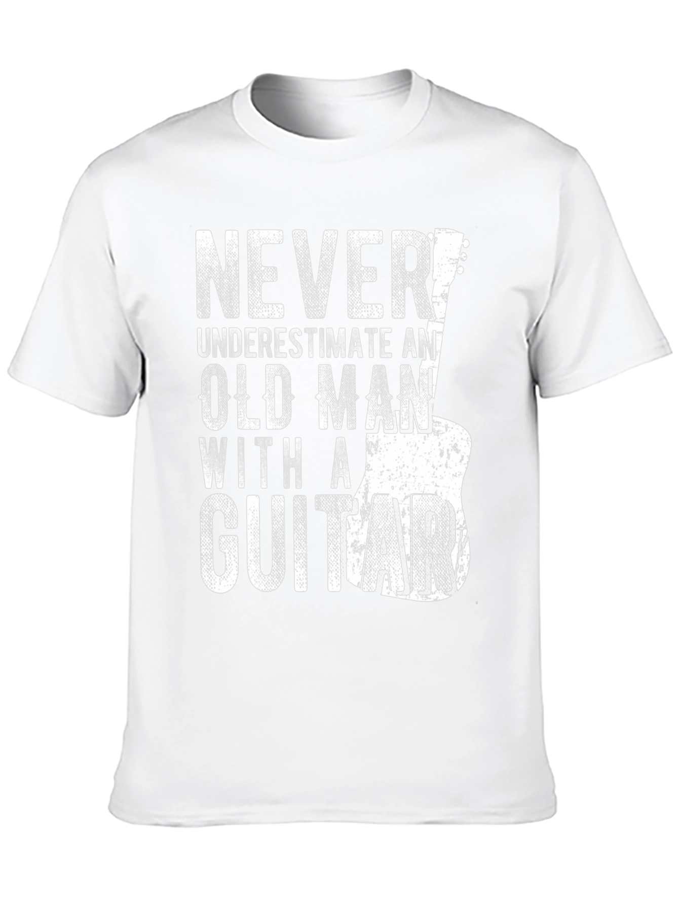 Never Underestimate Old Man with a Guitar T-Shirt