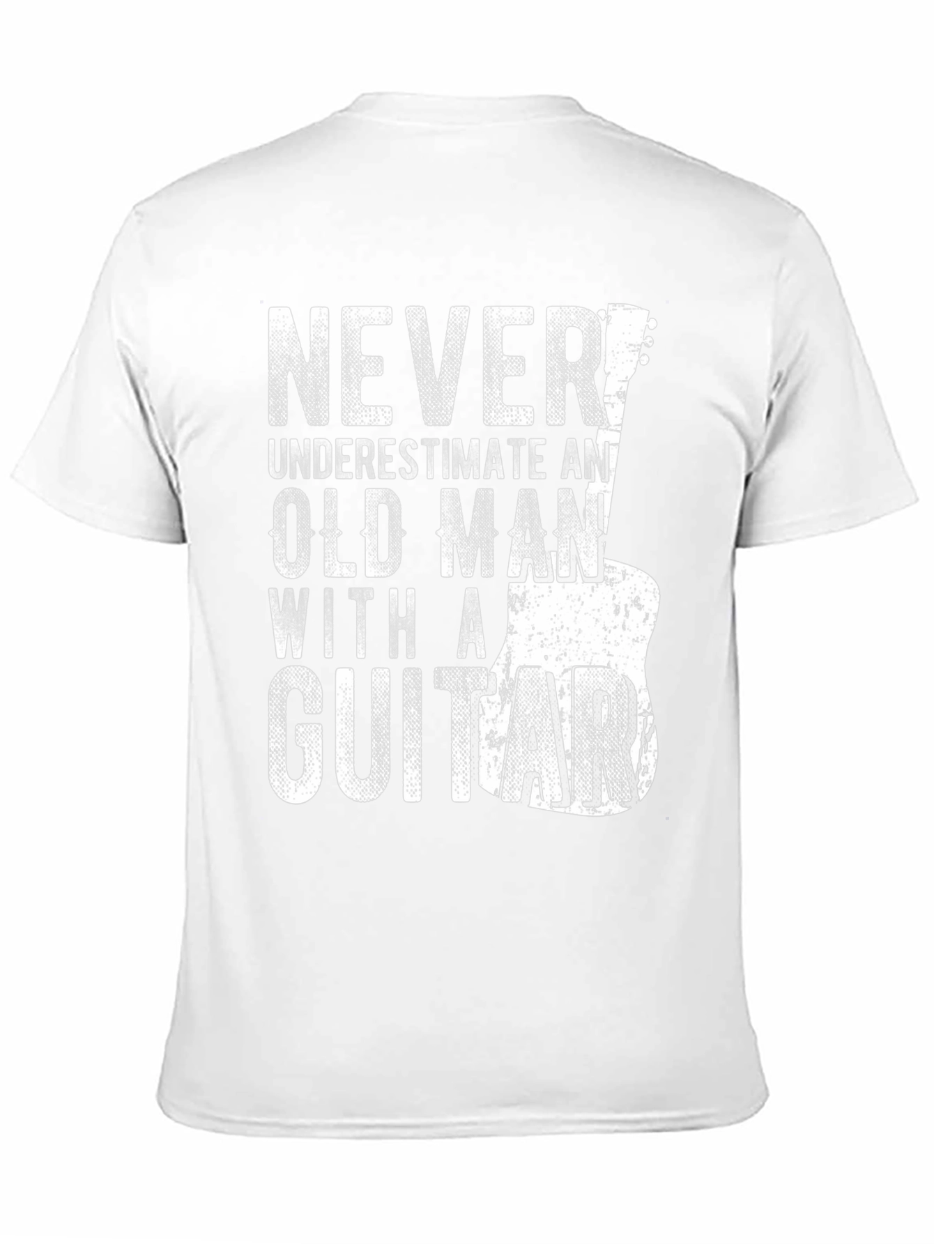 Never Underestimate Old Man with a Guitar T-Shirt