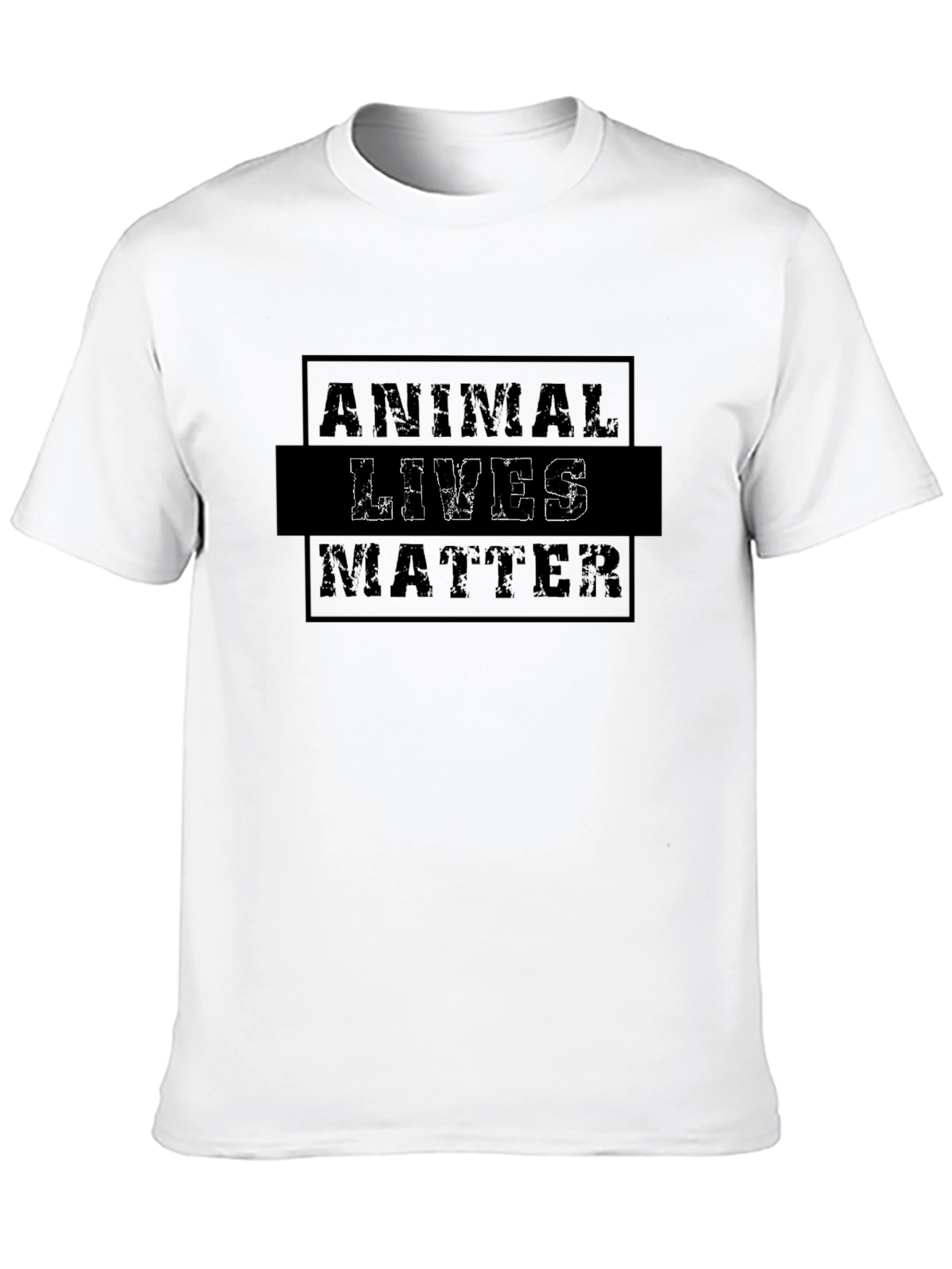 Animal Lives Matter Graphic Tee - Black Cotton T-Shirt