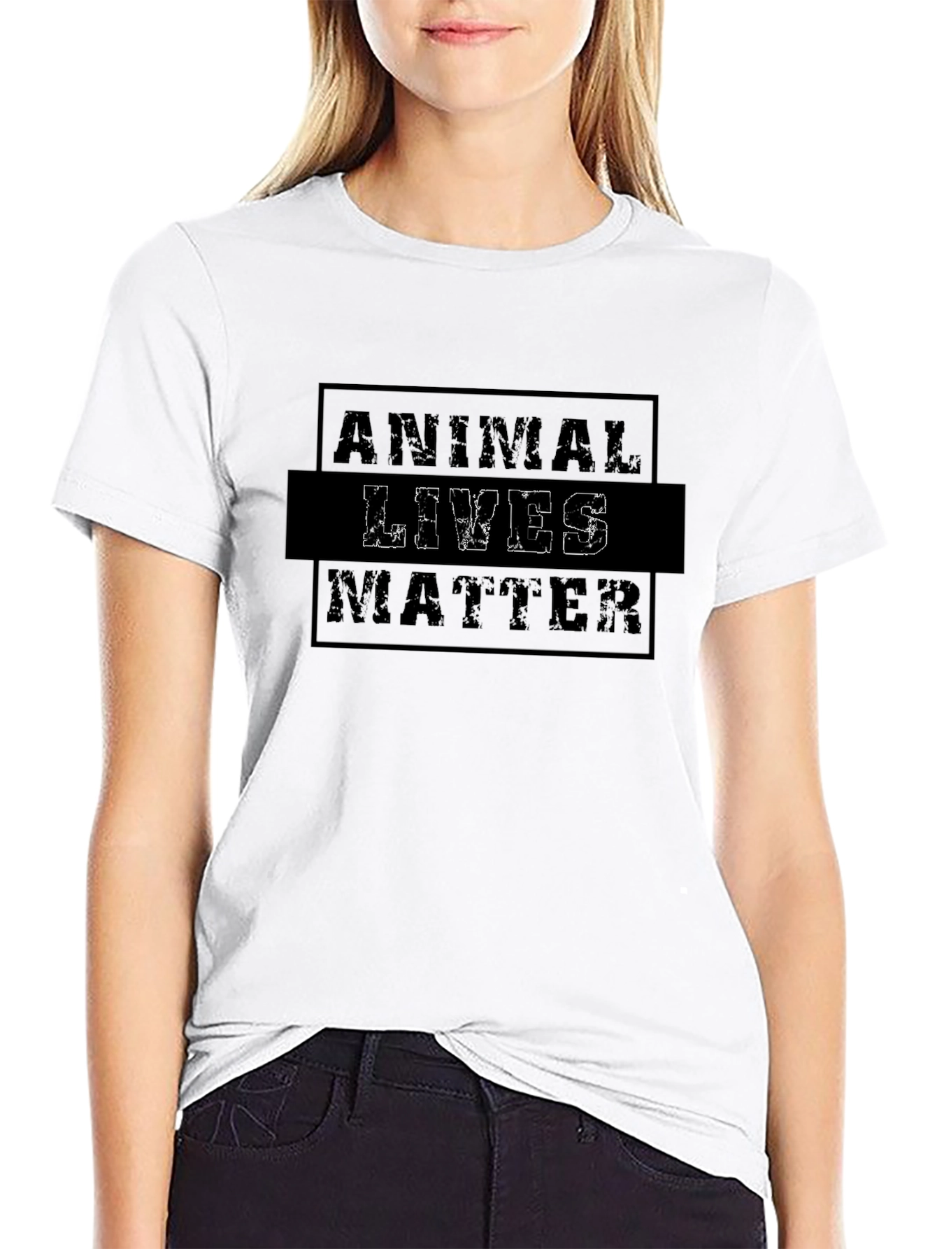 Animal Lives Matter Graphic Tee - Black Cotton T-Shirt