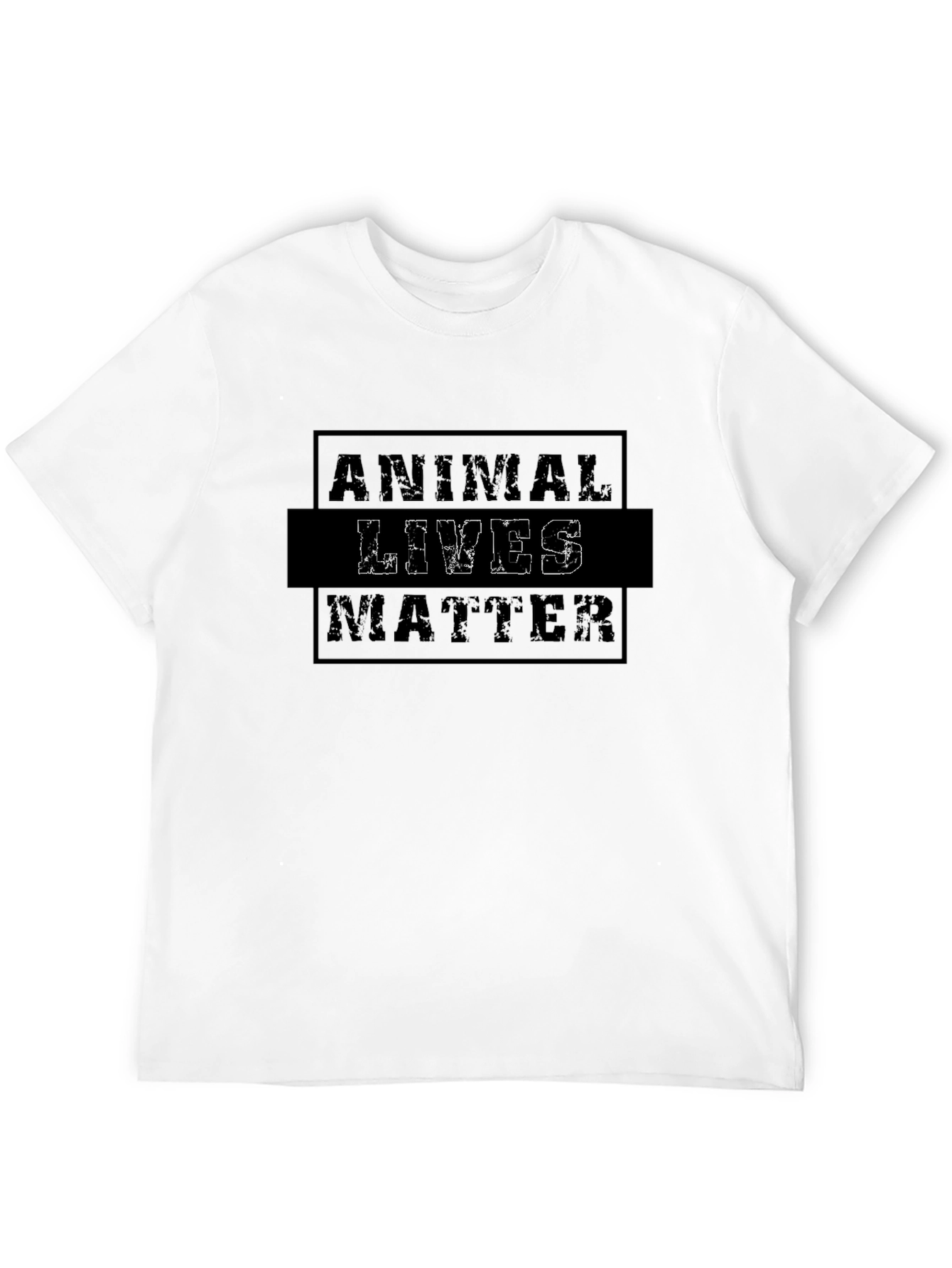 Animal Lives Matter Graphic Tee - Black Cotton T-Shirt