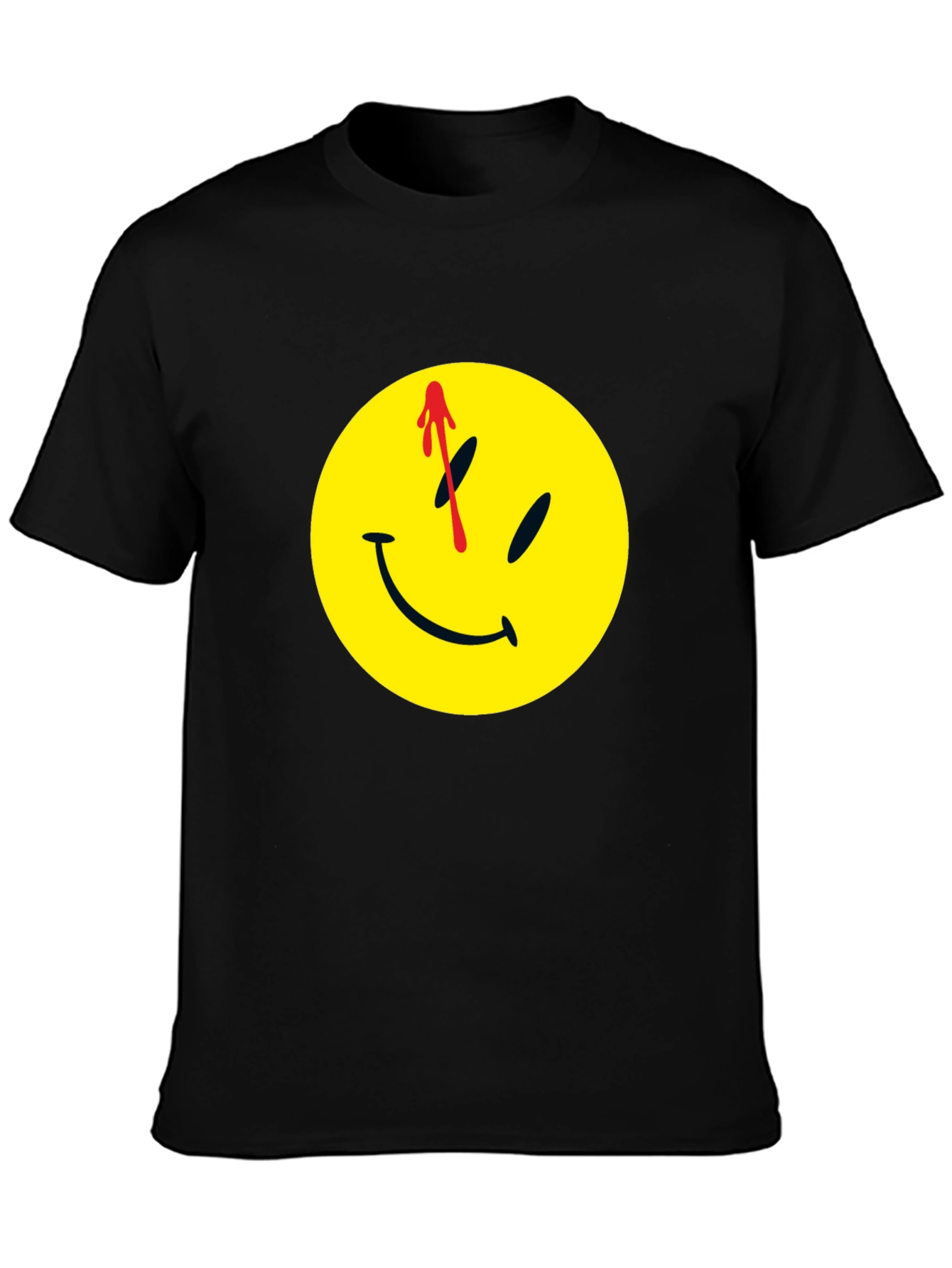 Watchmen Smiley Face Black T-Shirt