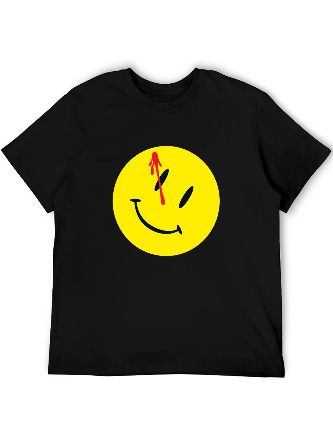 Watchmen Smiley Face Black T-Shirt