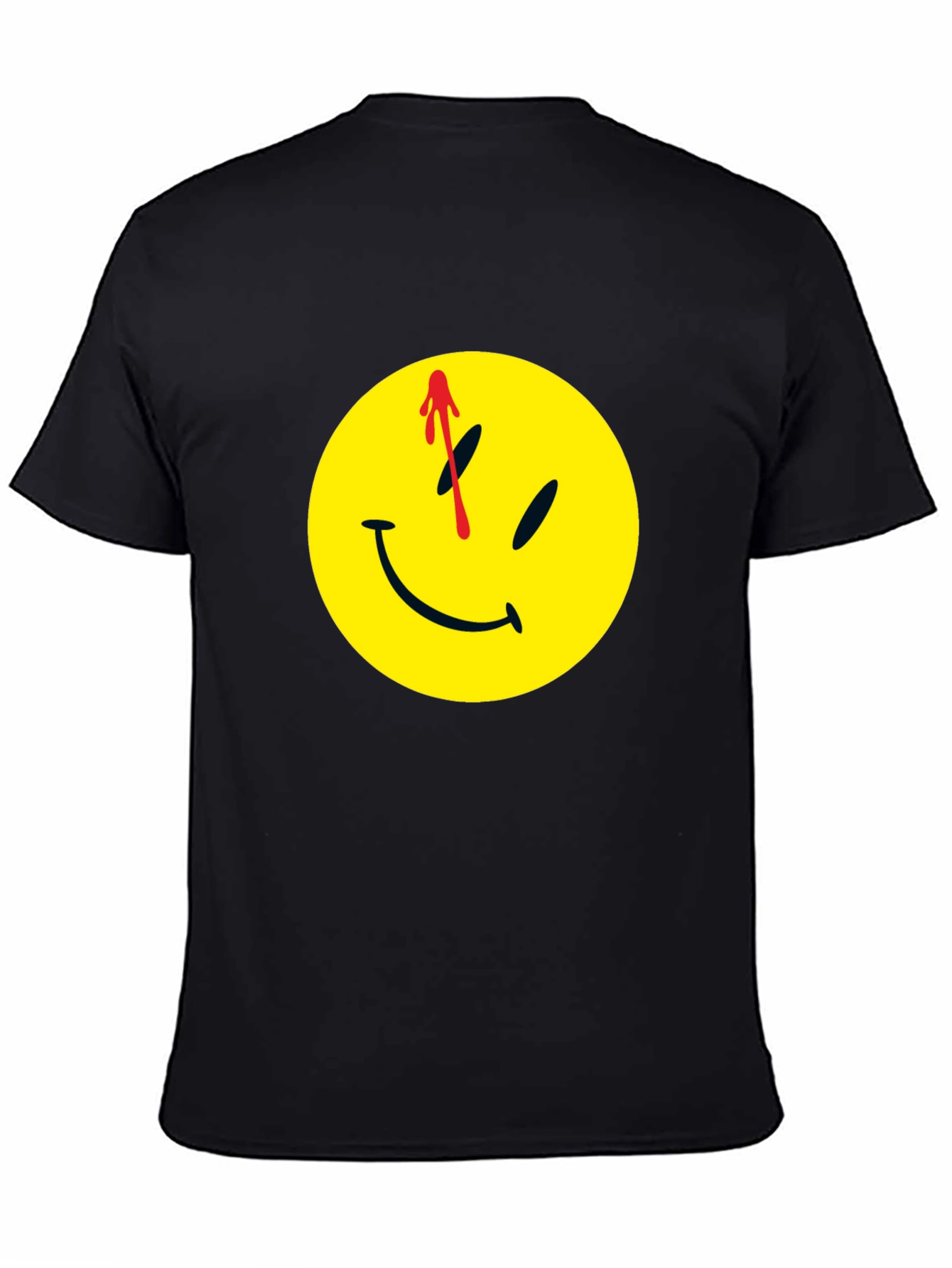 Watchmen Smiley Face Black T-Shirt