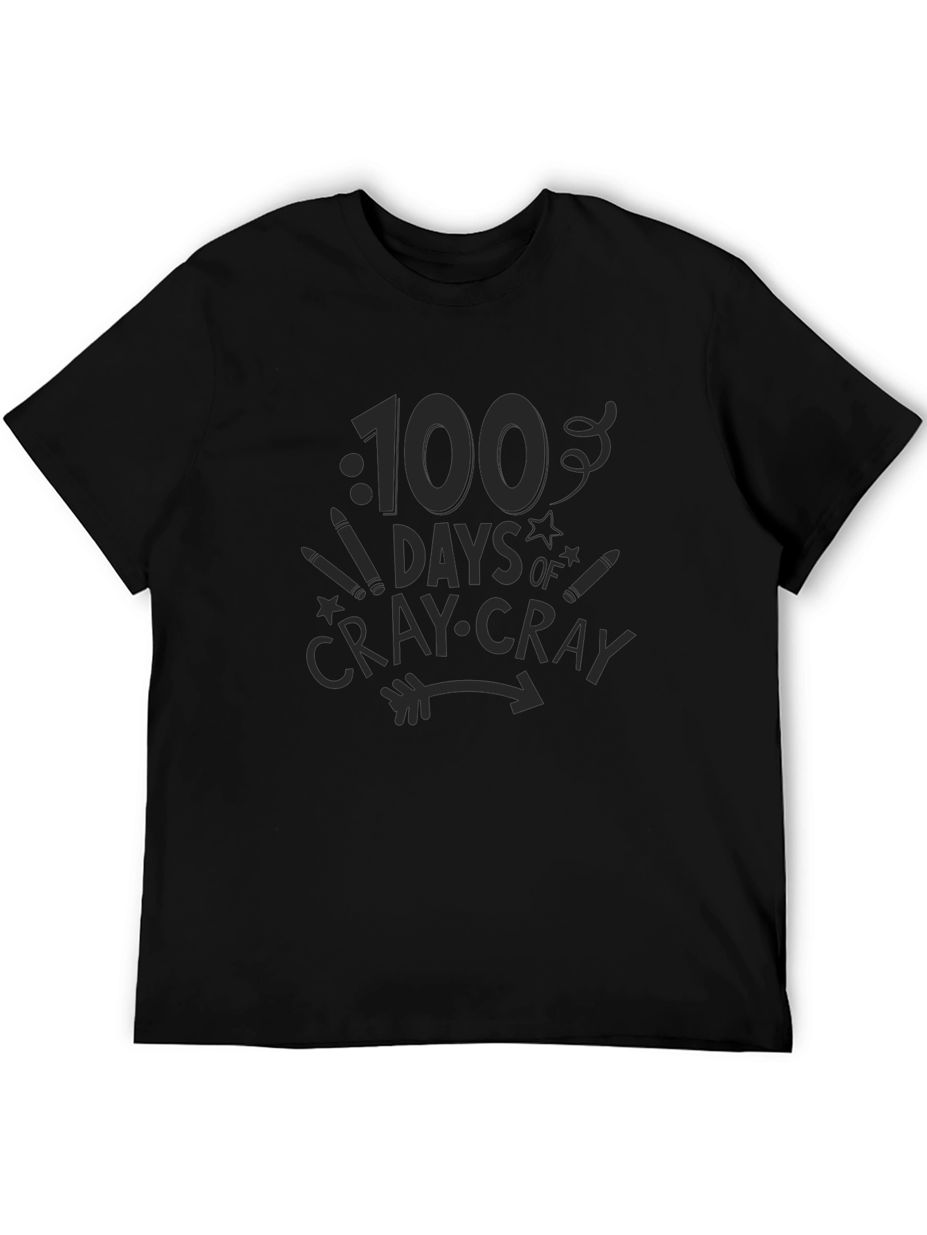 100 Days of Cray-Cray Black Graphic Tee
