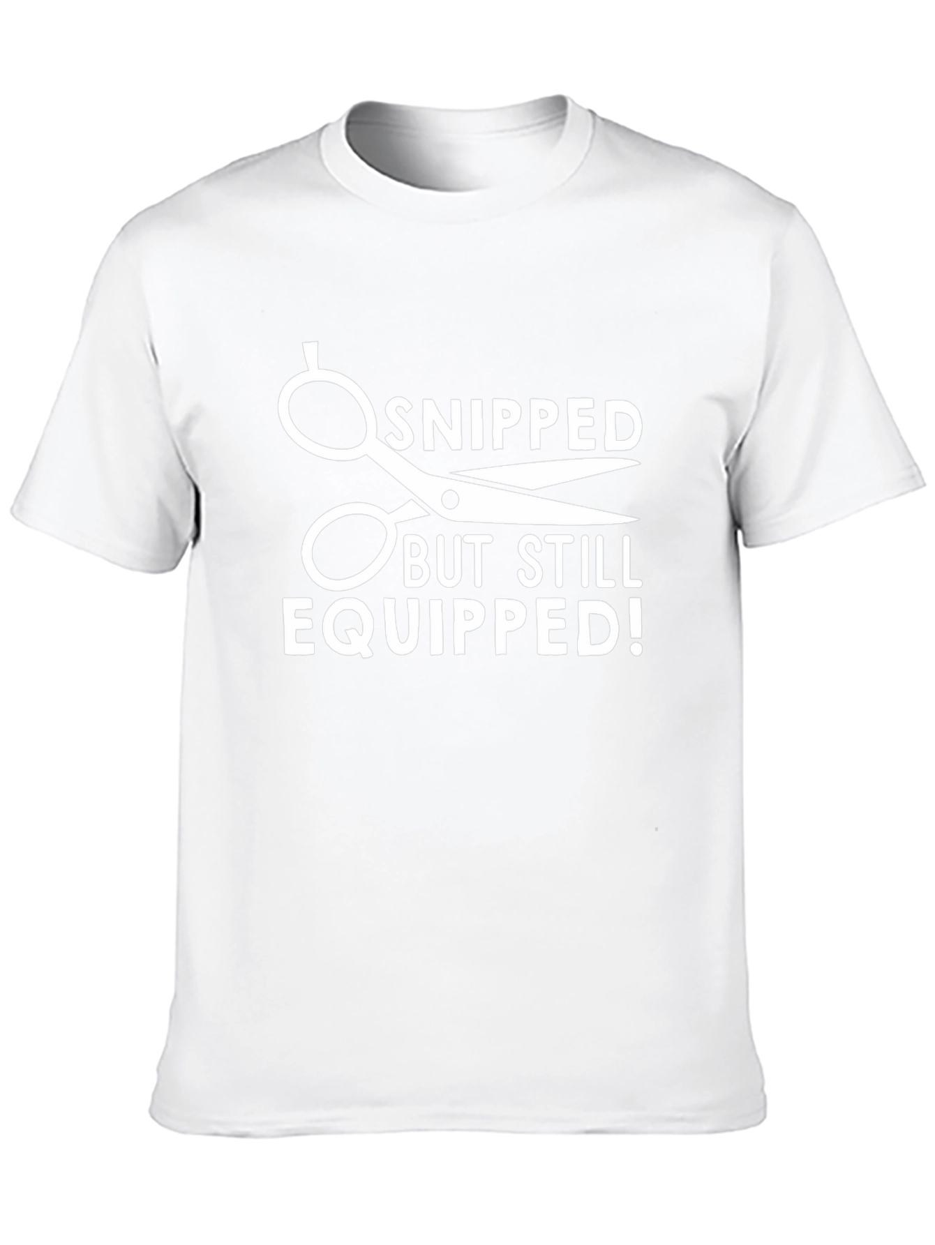 Snipped But Still Equipped Black Graphic T-Shirt