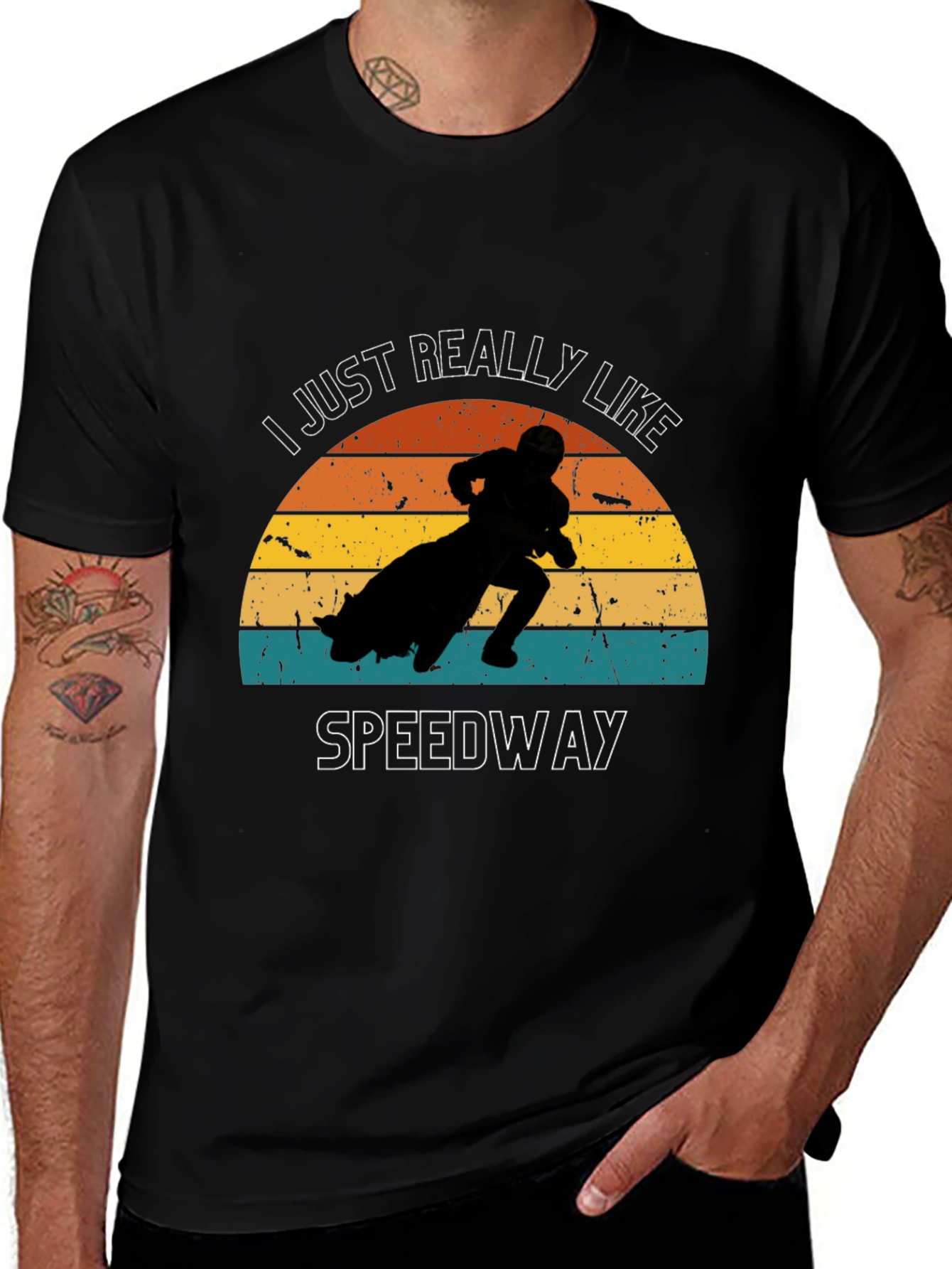I Just Really Like Speedway Black T-Shirt