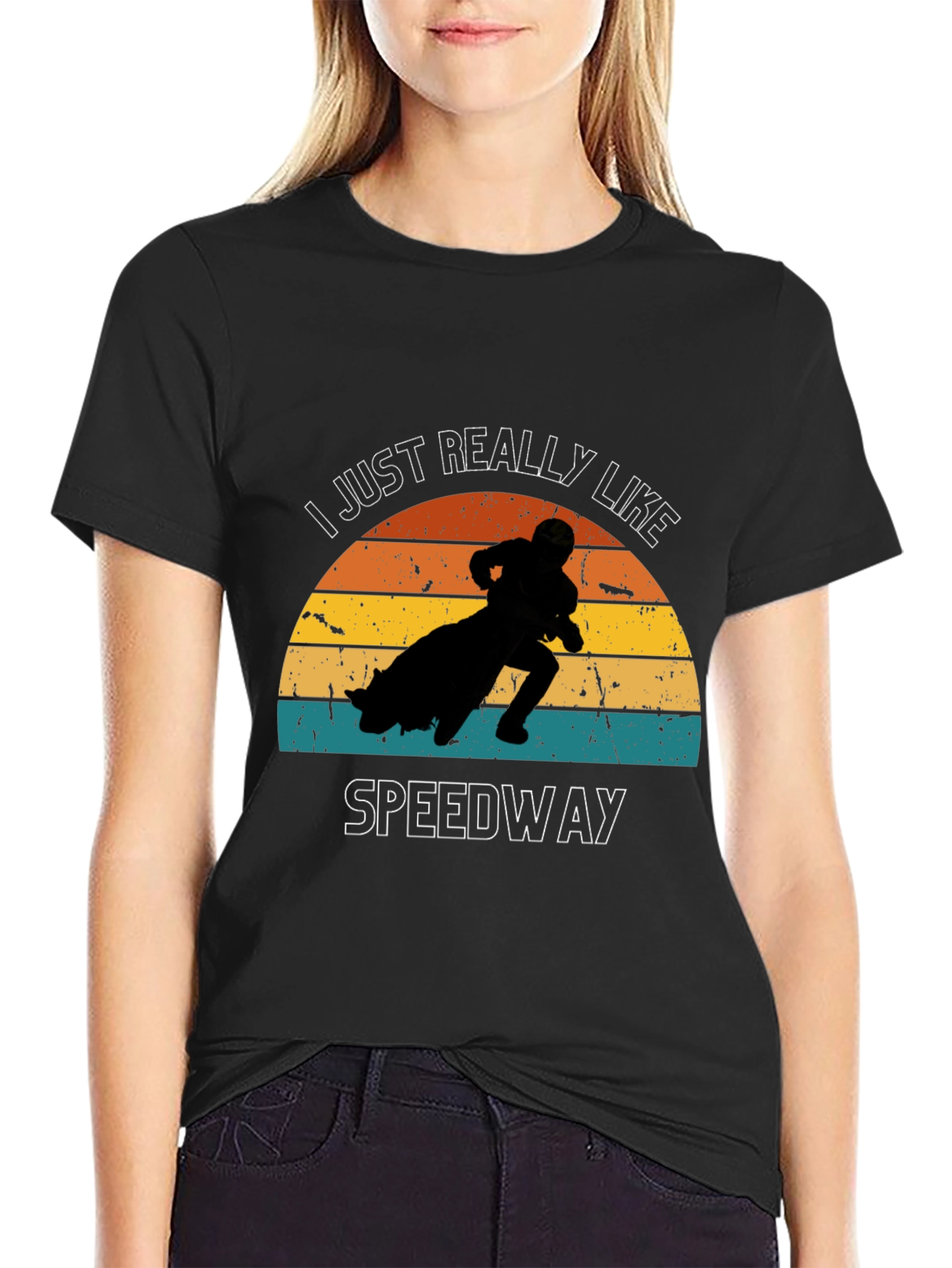I Just Really Like Speedway Black T-Shirt