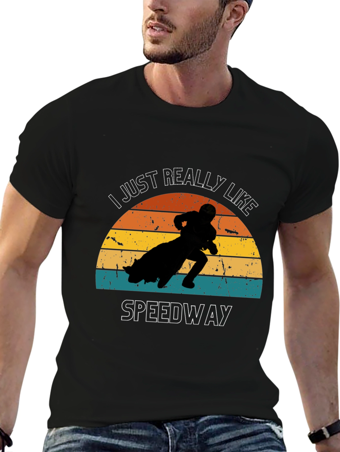 I Just Really Like Speedway Black T-Shirt