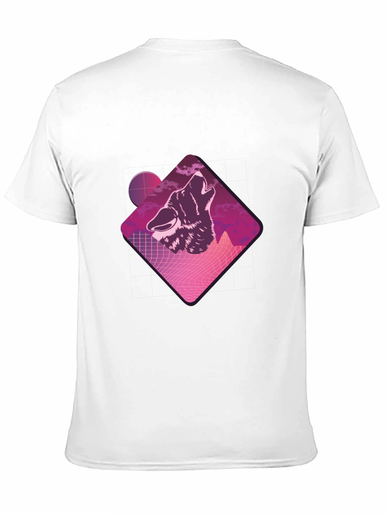 Retro Wolf Graphic Tee - Synthwave Design T-Shirt