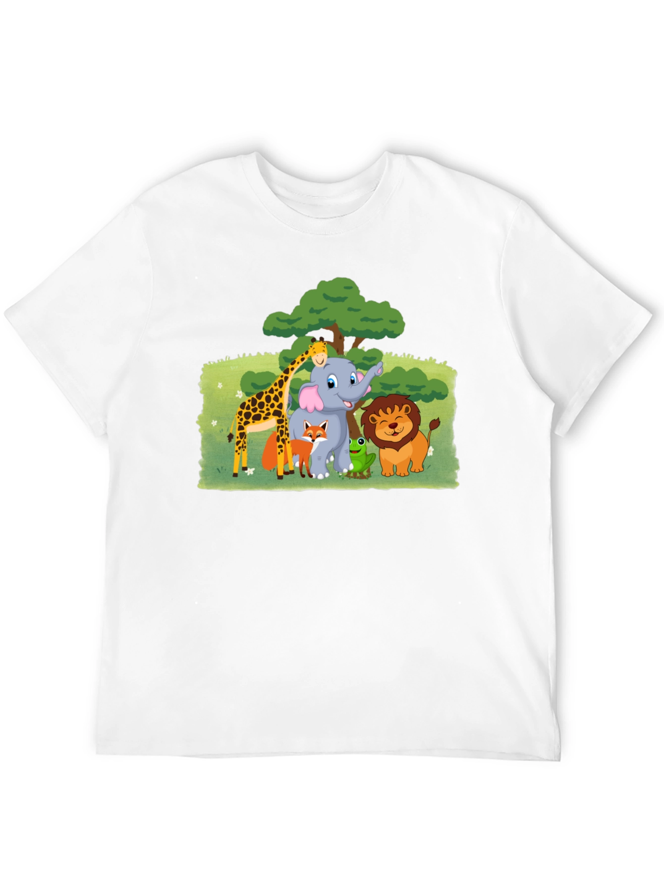 Fun Animal Cartoon Graphic T-Shirt