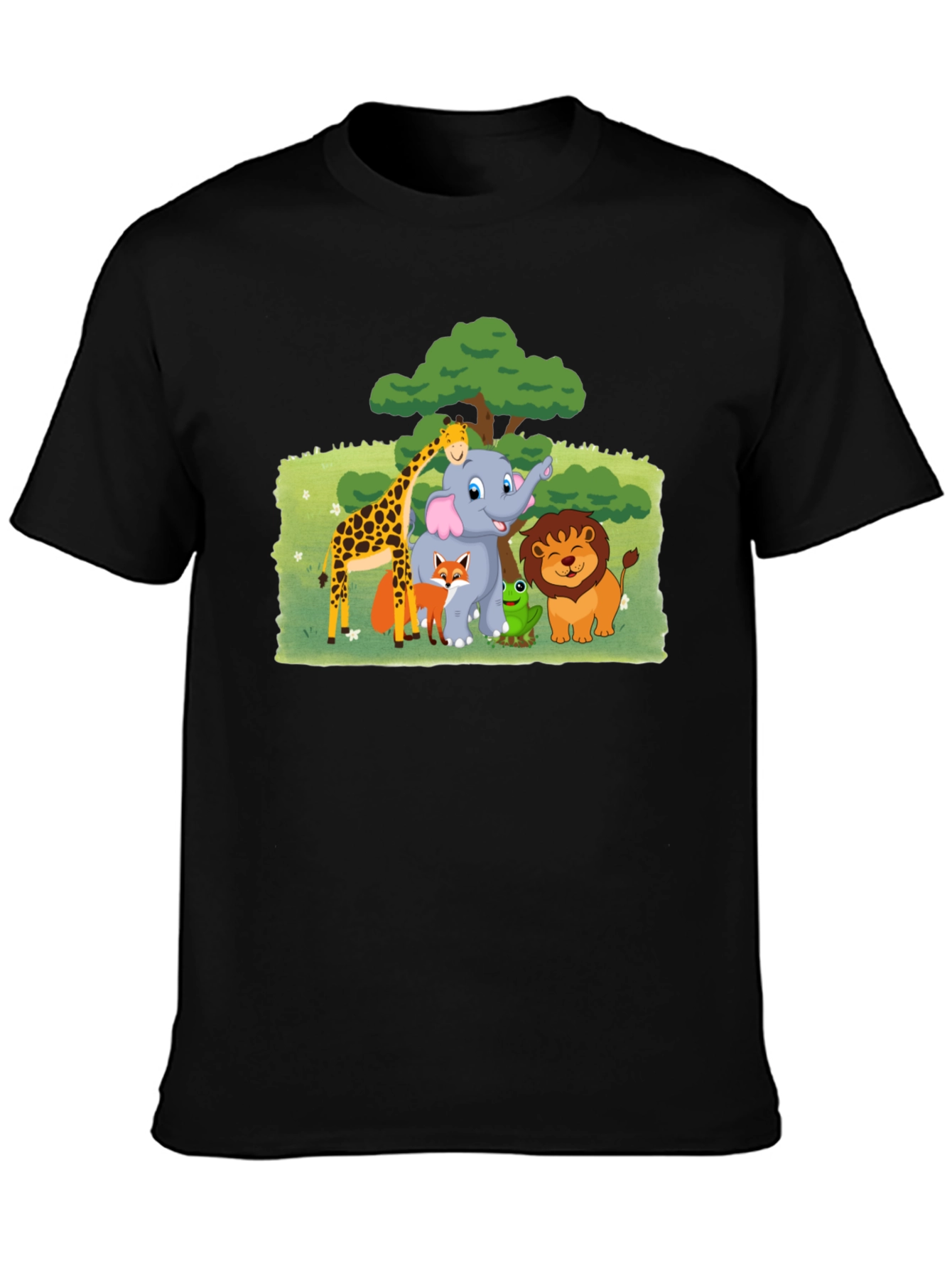 Fun Animal Cartoon Graphic T-Shirt