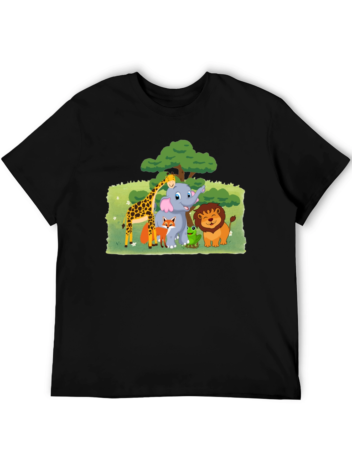 Fun Animal Cartoon Graphic T-Shirt