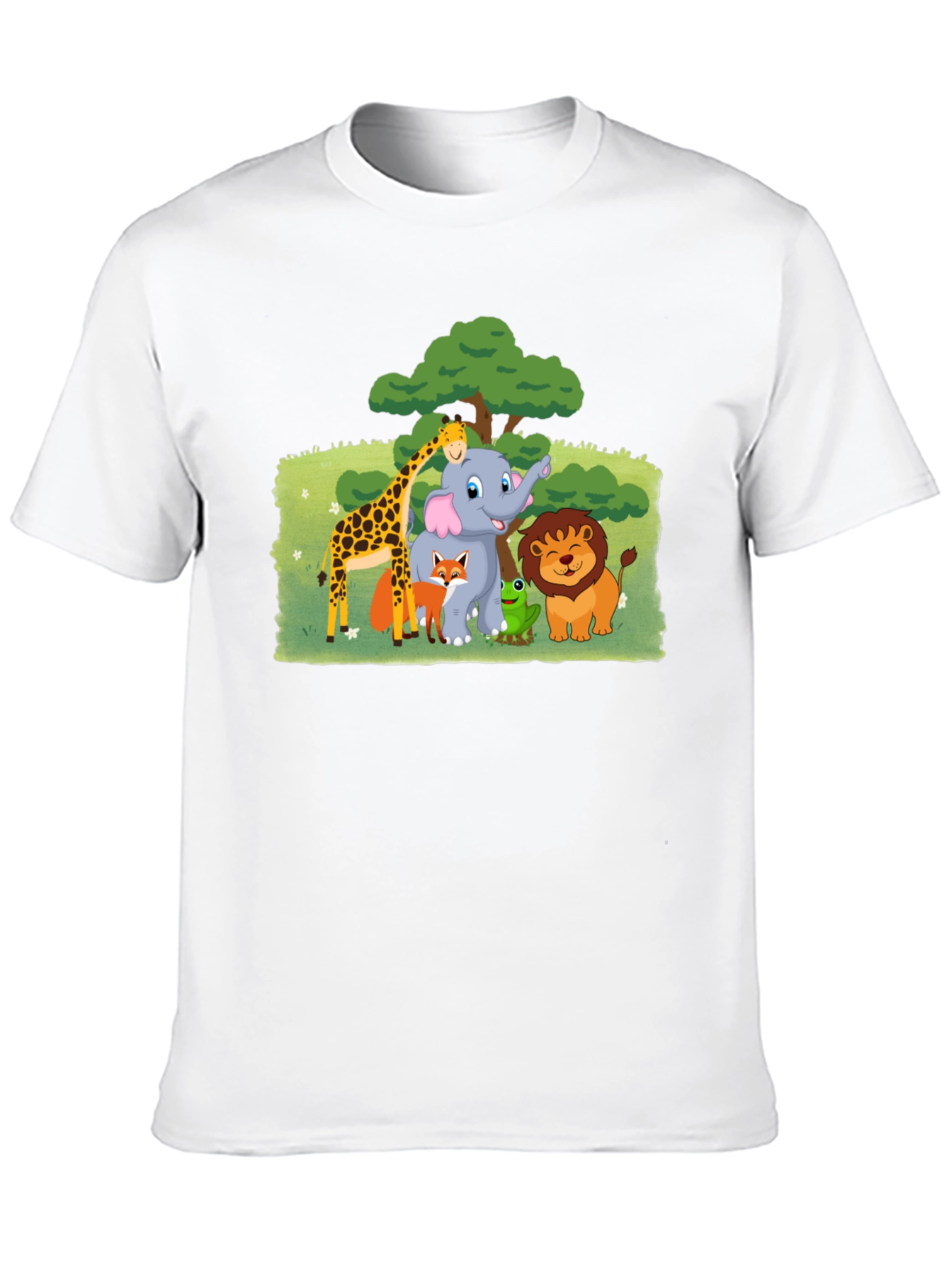 Fun Animal Cartoon Graphic T-Shirt