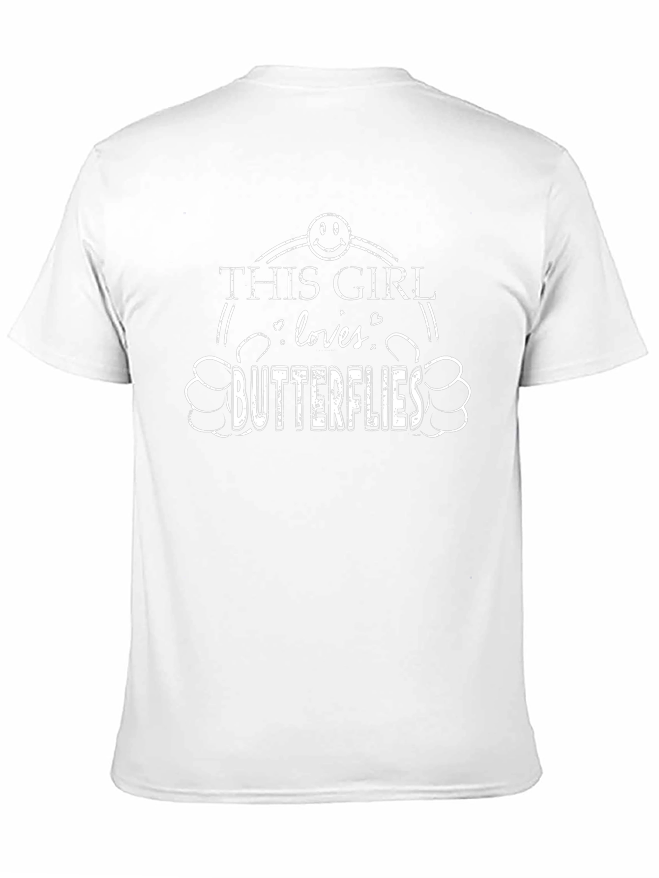 This Girl Loves Butterflies Black Graphic T-Shirt