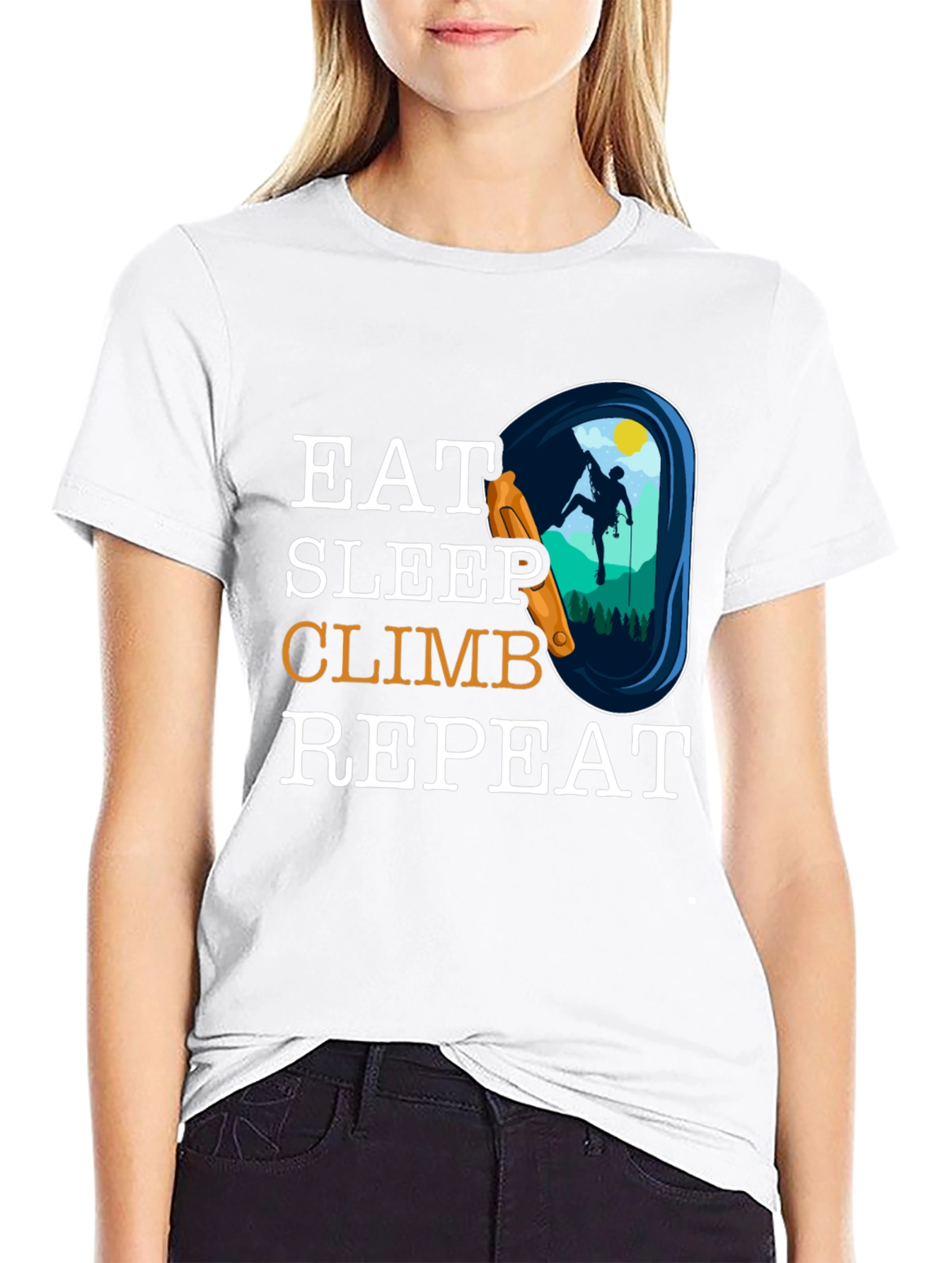 Eat Sleep Climb Repeat T-Shirt Climbing Graphic Tee