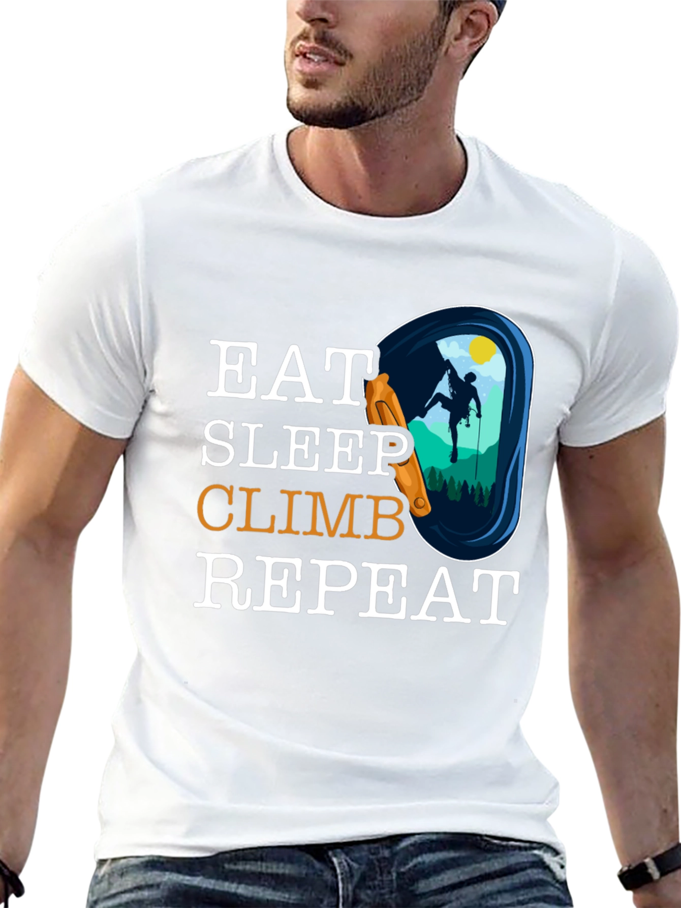 Eat Sleep Climb Repeat T-Shirt Climbing Graphic Tee