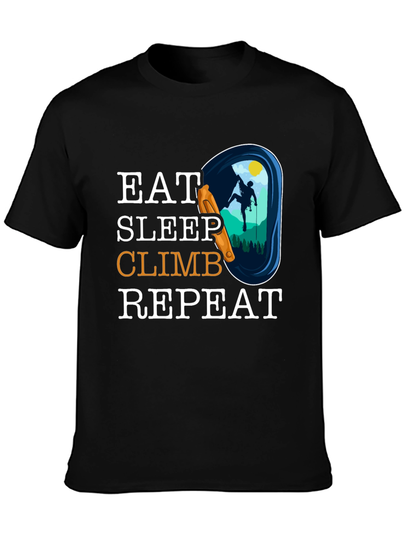 Eat Sleep Climb Repeat T-Shirt Climbing Graphic Tee