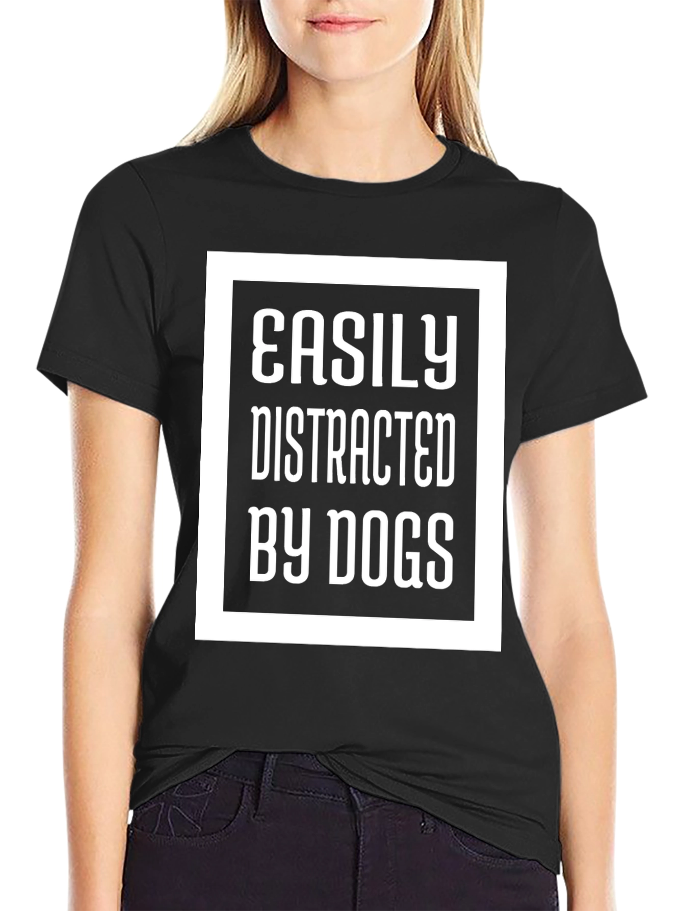 Easily Distracted By Dogs Graphic T-Shirt