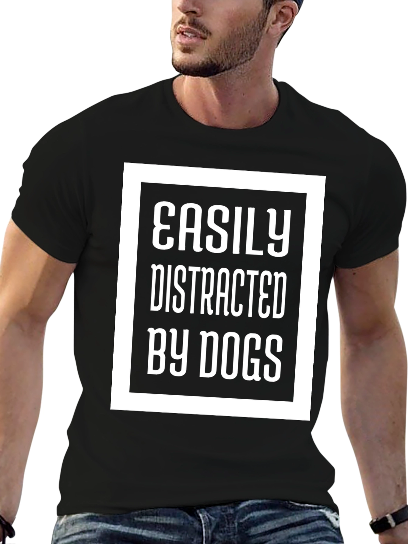 Easily Distracted By Dogs Graphic T-Shirt