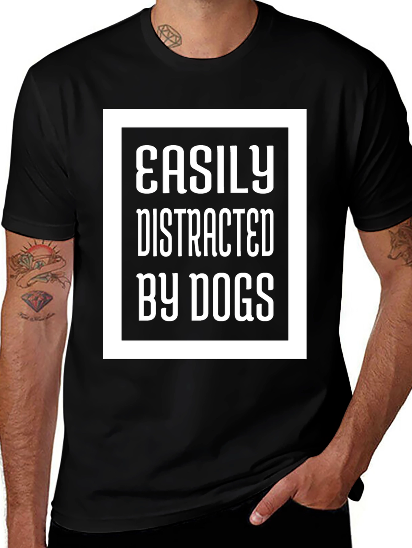 Easily Distracted By Dogs Graphic T-Shirt