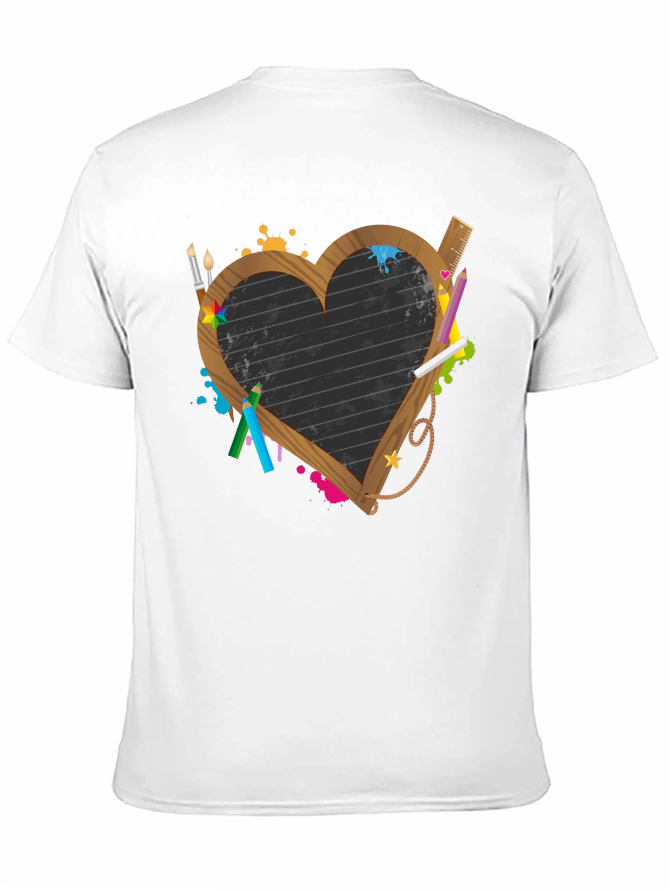 Heart Chalkboard Graphic Tee - Artsy Teacher Shirt