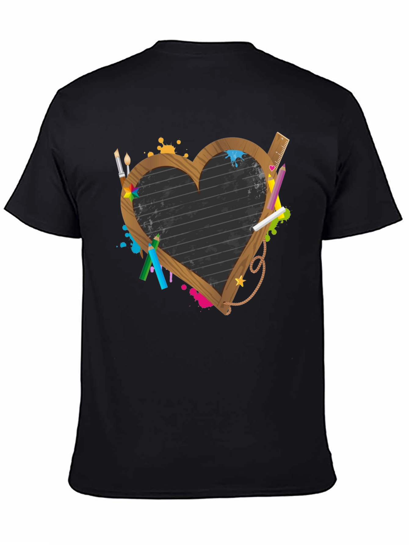 Heart Chalkboard Graphic Tee - Artsy Teacher Shirt