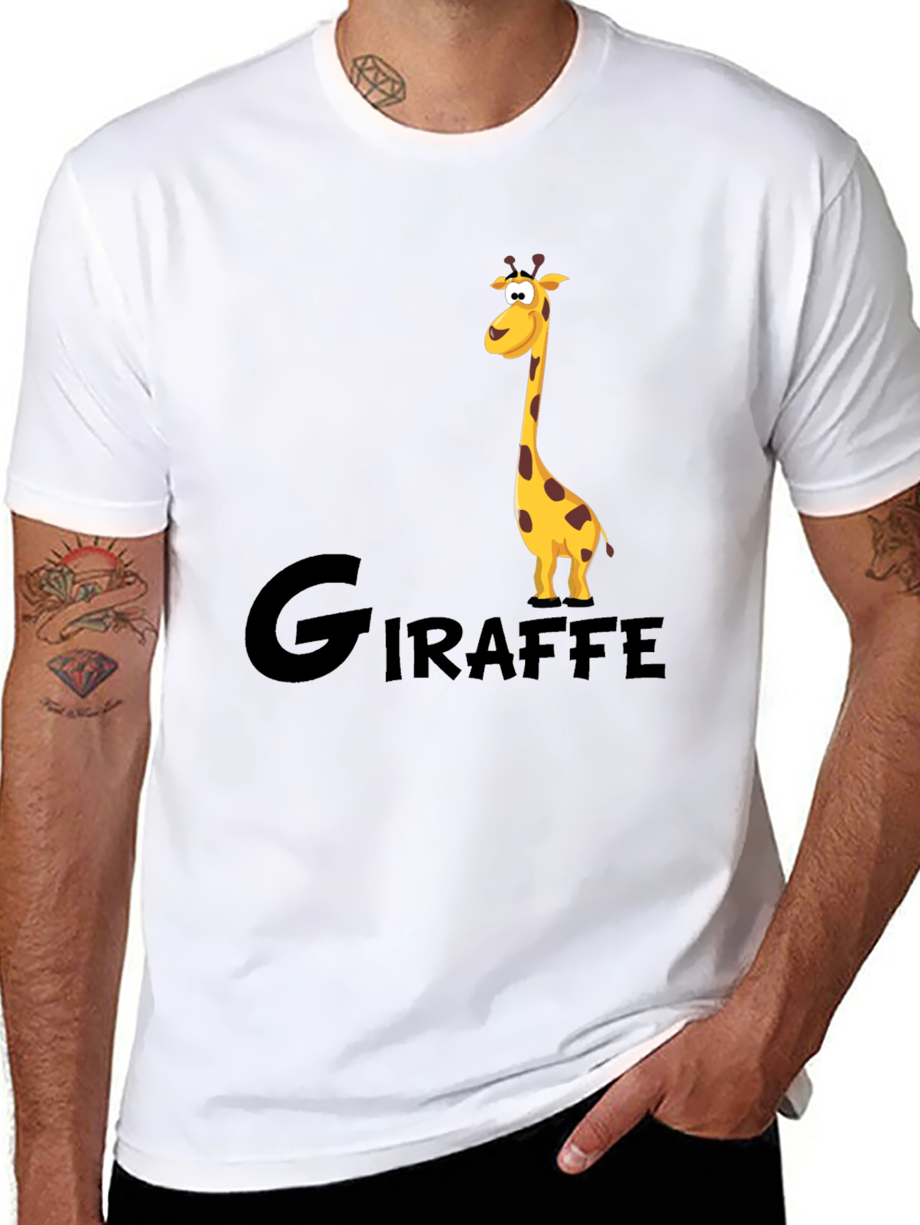 Giraffe Graphic Tee - Cool Animal Print T-Shirt