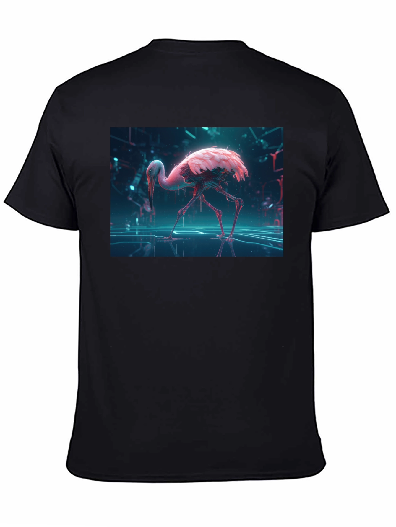 Cyberpunk Flamingo Graphic Tee - Unique Design